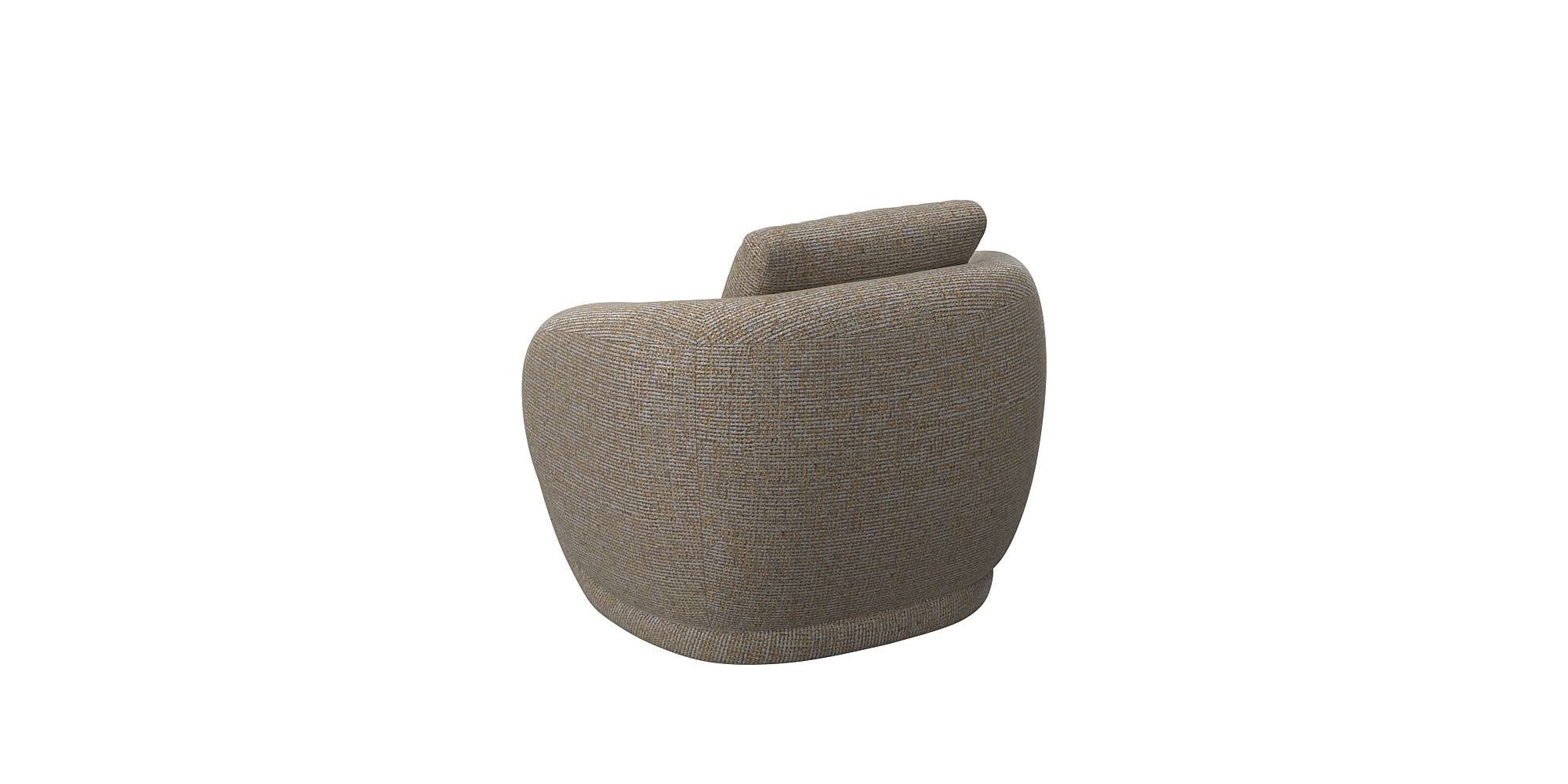 FLEXLUX Sessel »Torino, rund, drehbar, Einzelsofa, Polstersessel,«, Modernes, organisches Sessel-Design, Kaltschaum, Wellenunterfederung