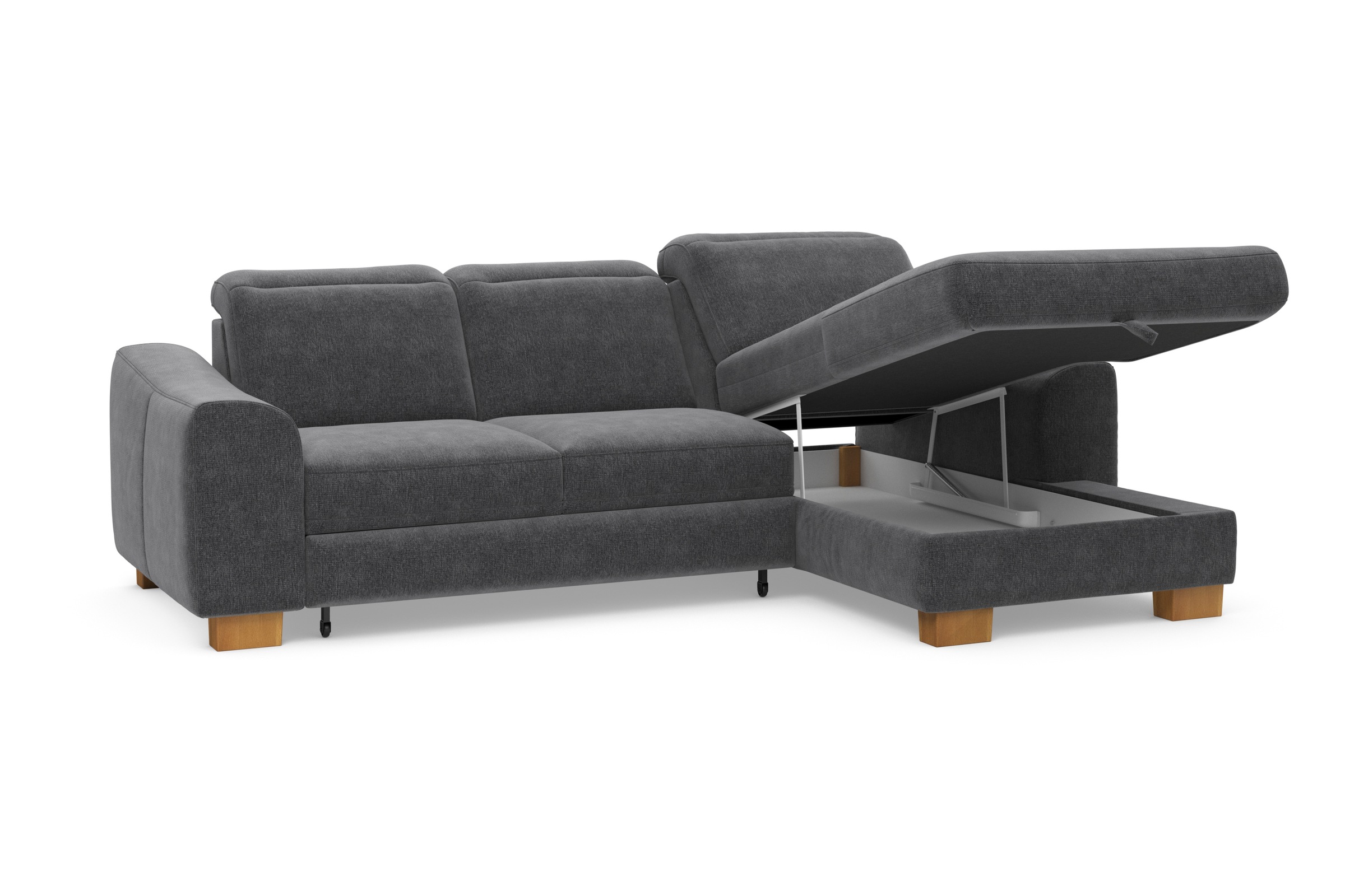 Home affaire Ecksofa »Dundee L-Form«, wahlweise mit Kopfteilverstellung und zusätzlich mit Bettfunktion