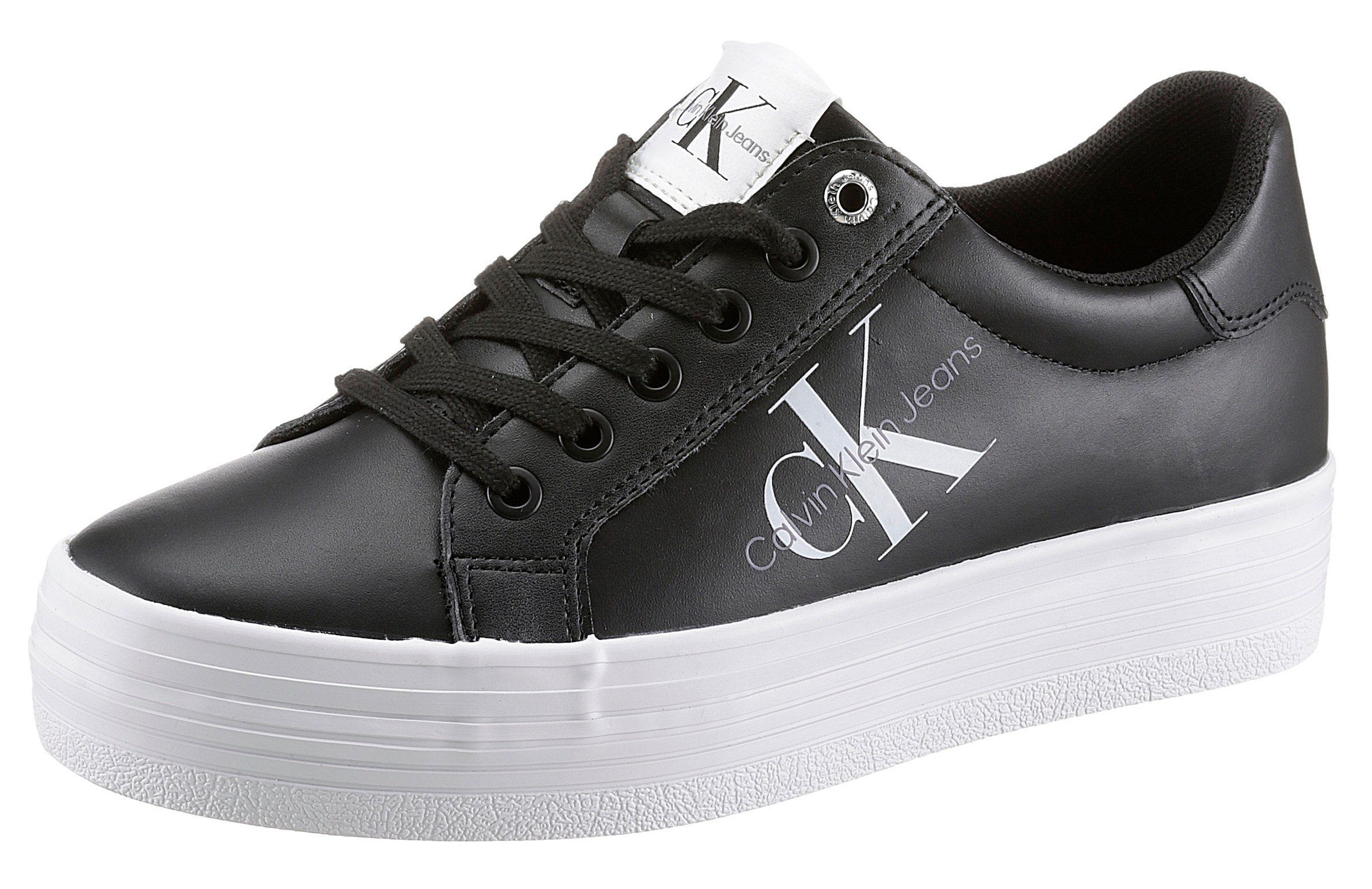 Calvin Klein Jeans Plateausneaker "VULC FLATFORM LACEUP LOW LTH", weicher S günstig online kaufen