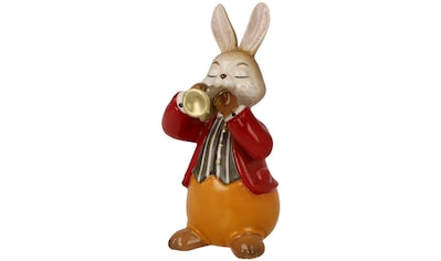 Osterhase »Figur Hase - Eifriger Trompeter«