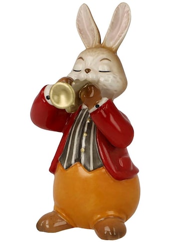 Osterhase »Figur Hase - Eifriger Trompeter«