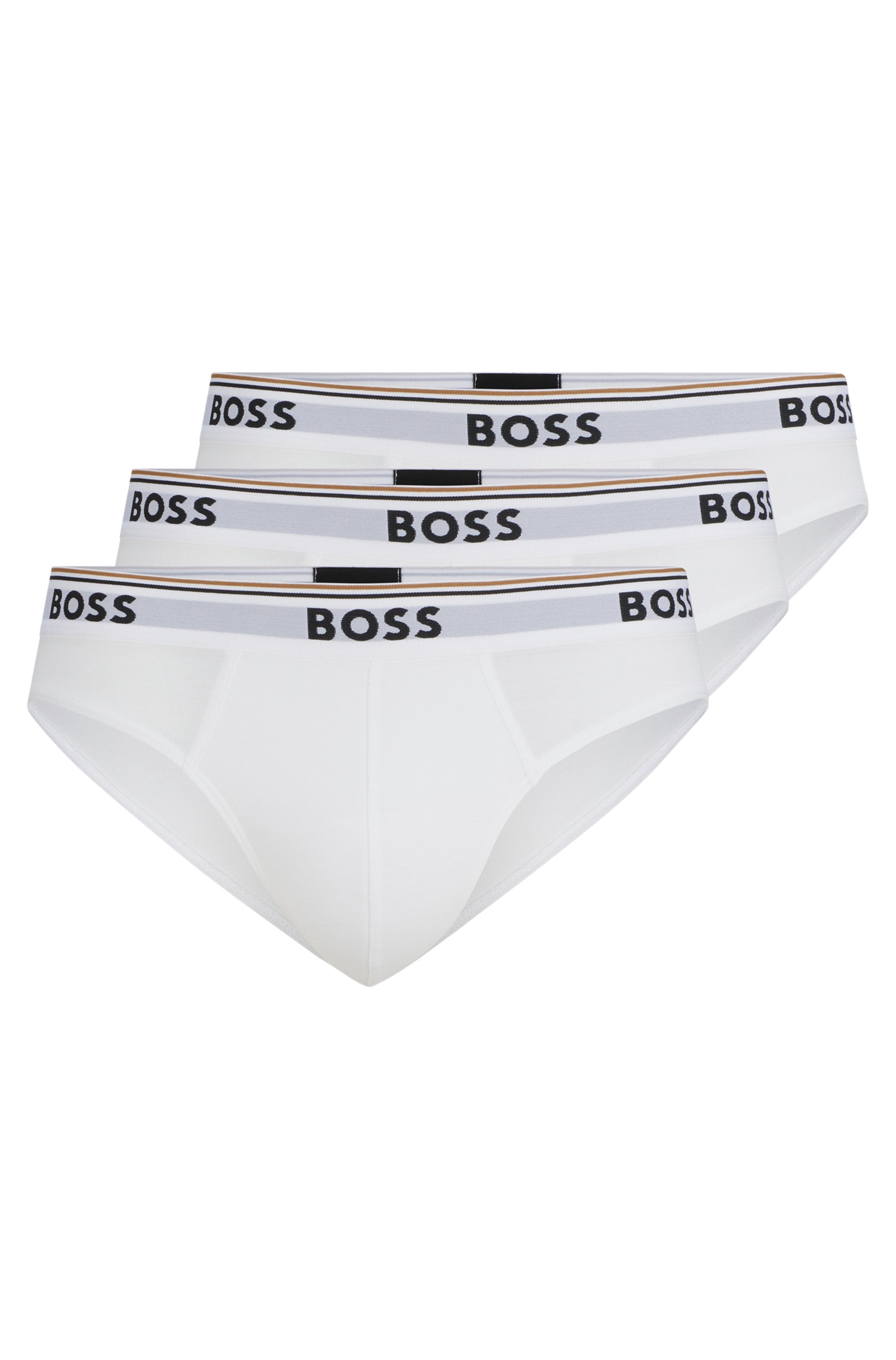 BOSS "Brief 3P Power" 3 Stk. Elastikbund mit Logo