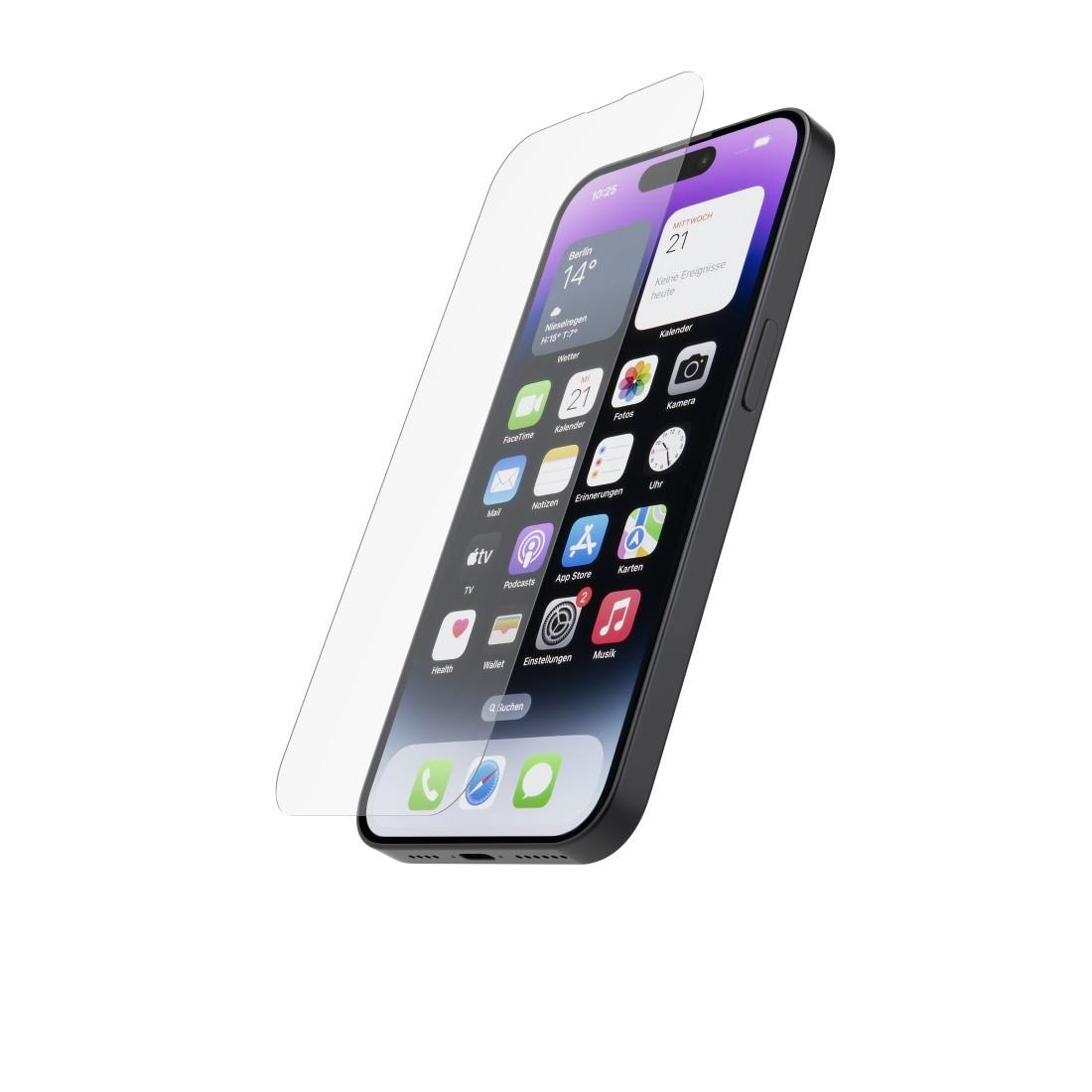 Hama Displayschutzglas »Echtglas Displayschutz "Premium Crystal Glass" für iPhone 14 Pro«, für Apple iPhone 14 Pro