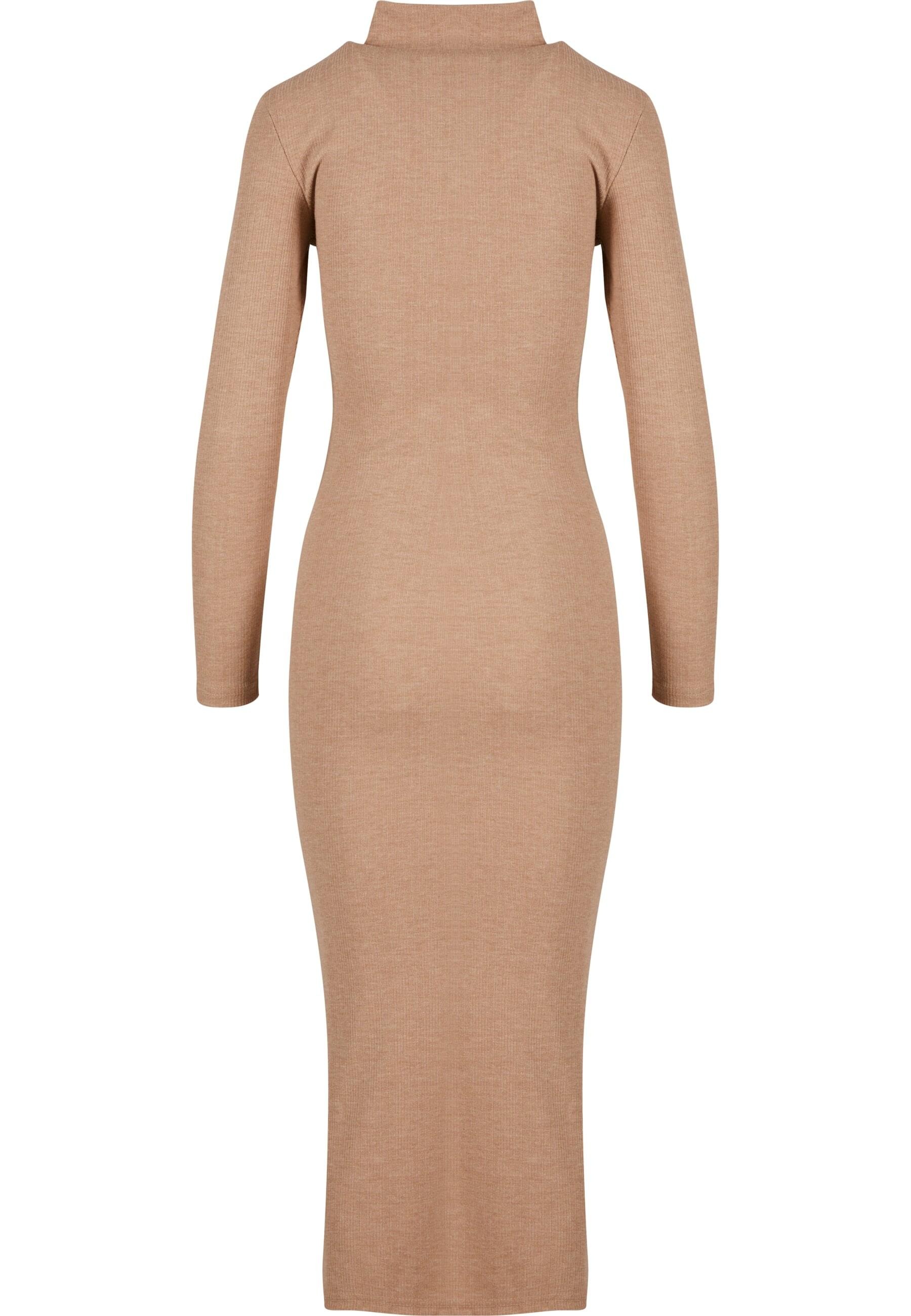 URBAN CLASSICS Shirtkleid »Urban Classics Ladies Rib Longlseeve Mockneck Dress«, (1 tlg.)