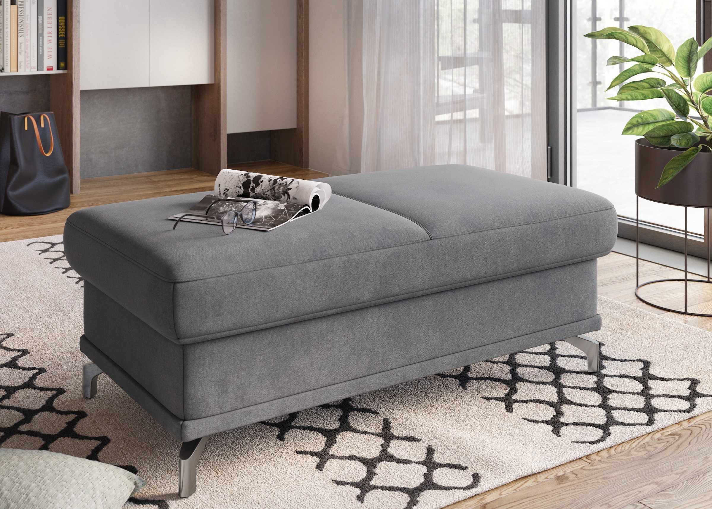 sit&more Hocker "Cabrio, B: 113 cm" individuell zu kombinieren, Federkern günstig online kaufen