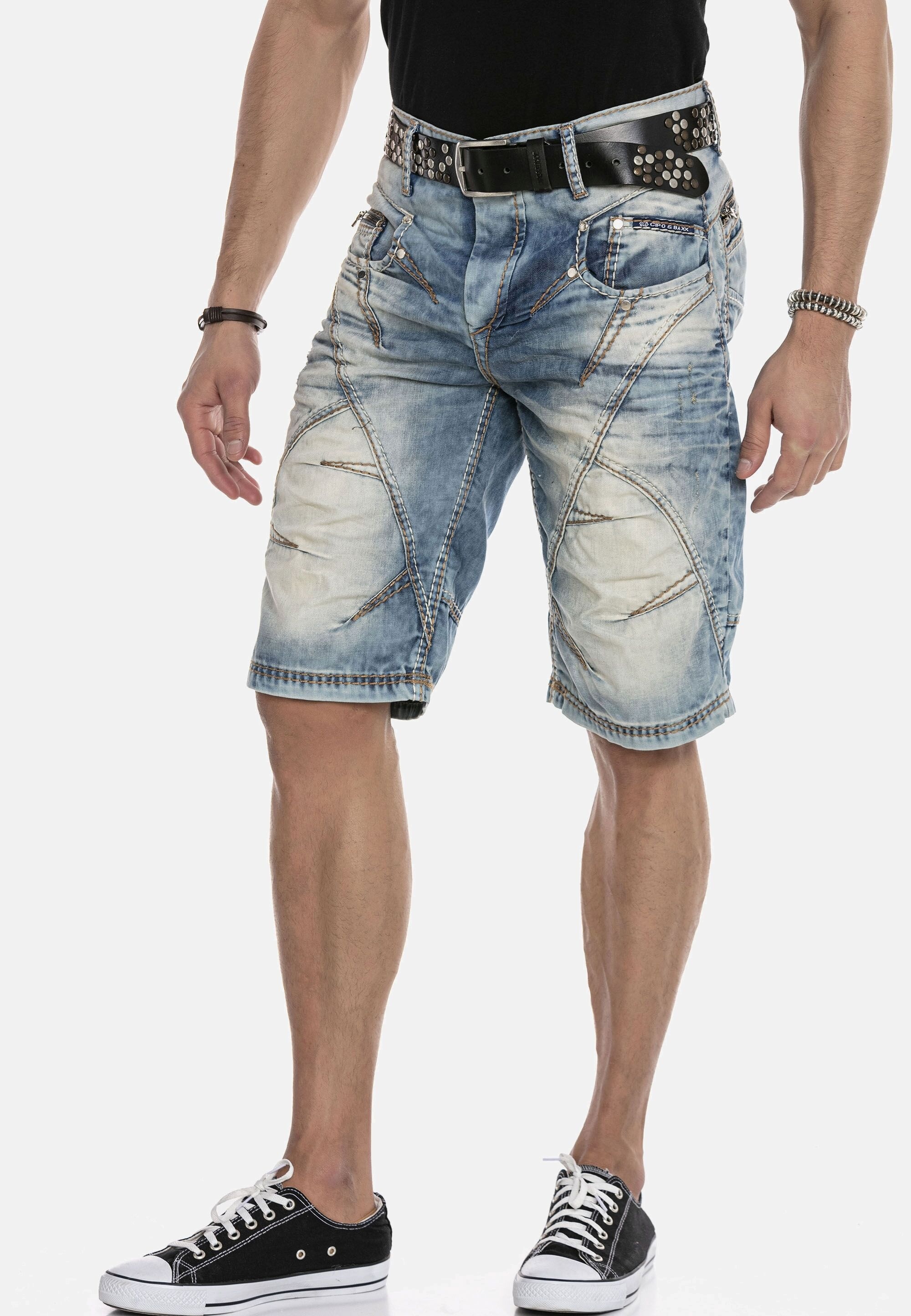 Cipo & Baxx Jeansbermudas »Bermuda & Short«, aus reiner Baumwolle