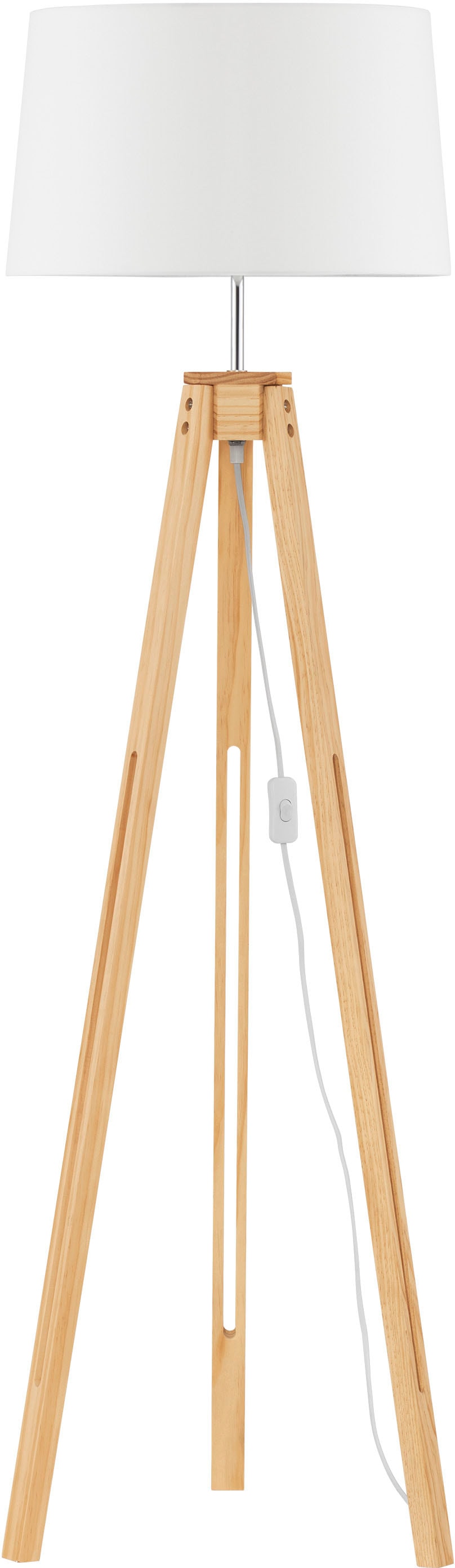 NOVA LUCE Stehlampe "LE ROY", 1, Ø 50cm H: 145cm, 1 Stk., braun, Wohnzimmer, Leuchten