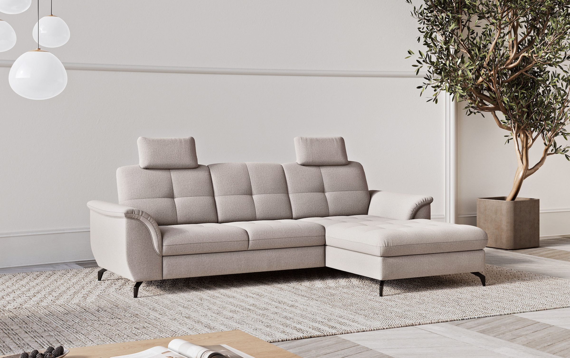 sit&more Ecksofa "Zora" wahlweise mit Schlaffunktion und Bettkasten