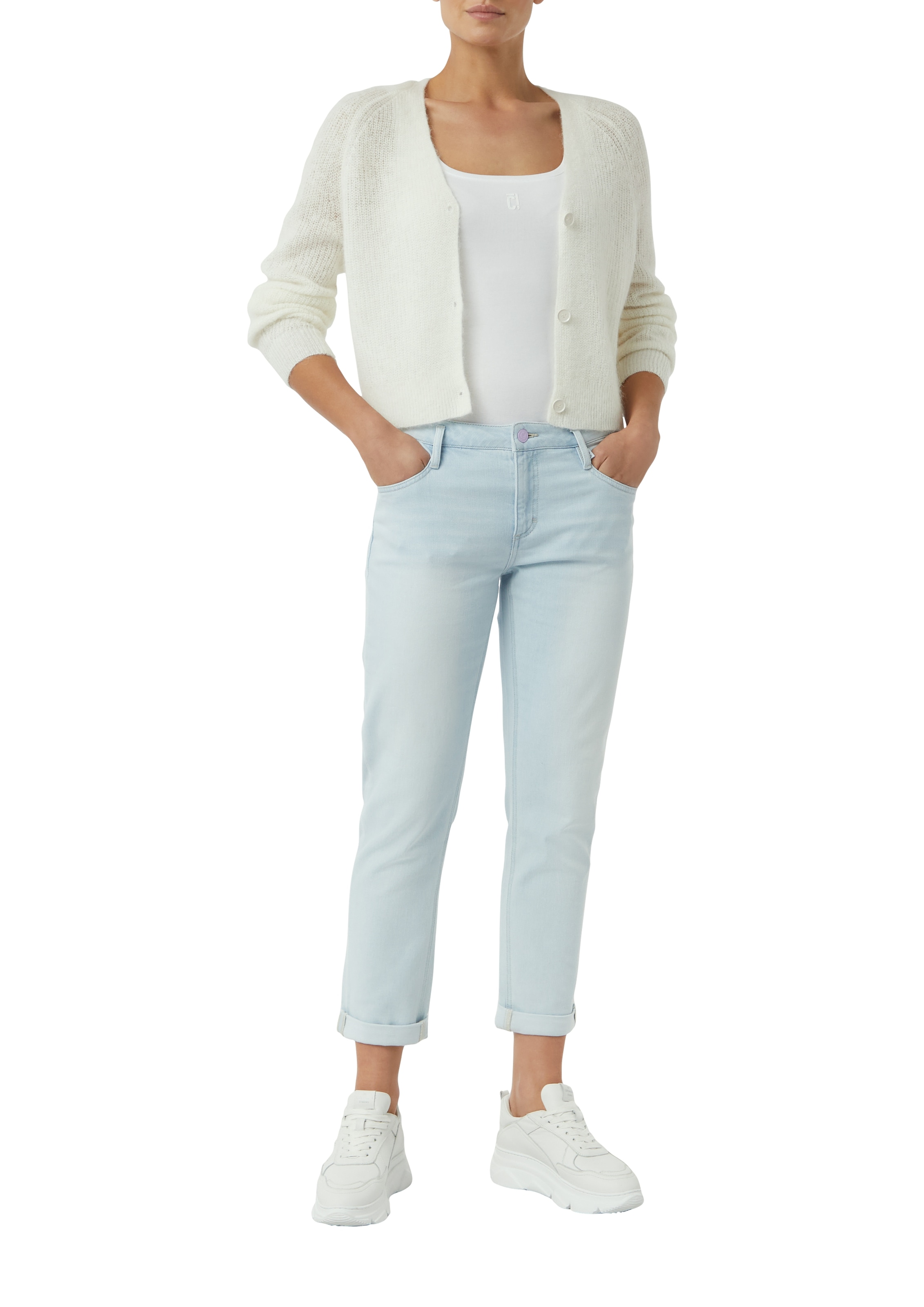 comma casual identity Cardigan, casual, bequem, Alpakamix, V-Ausschnitt