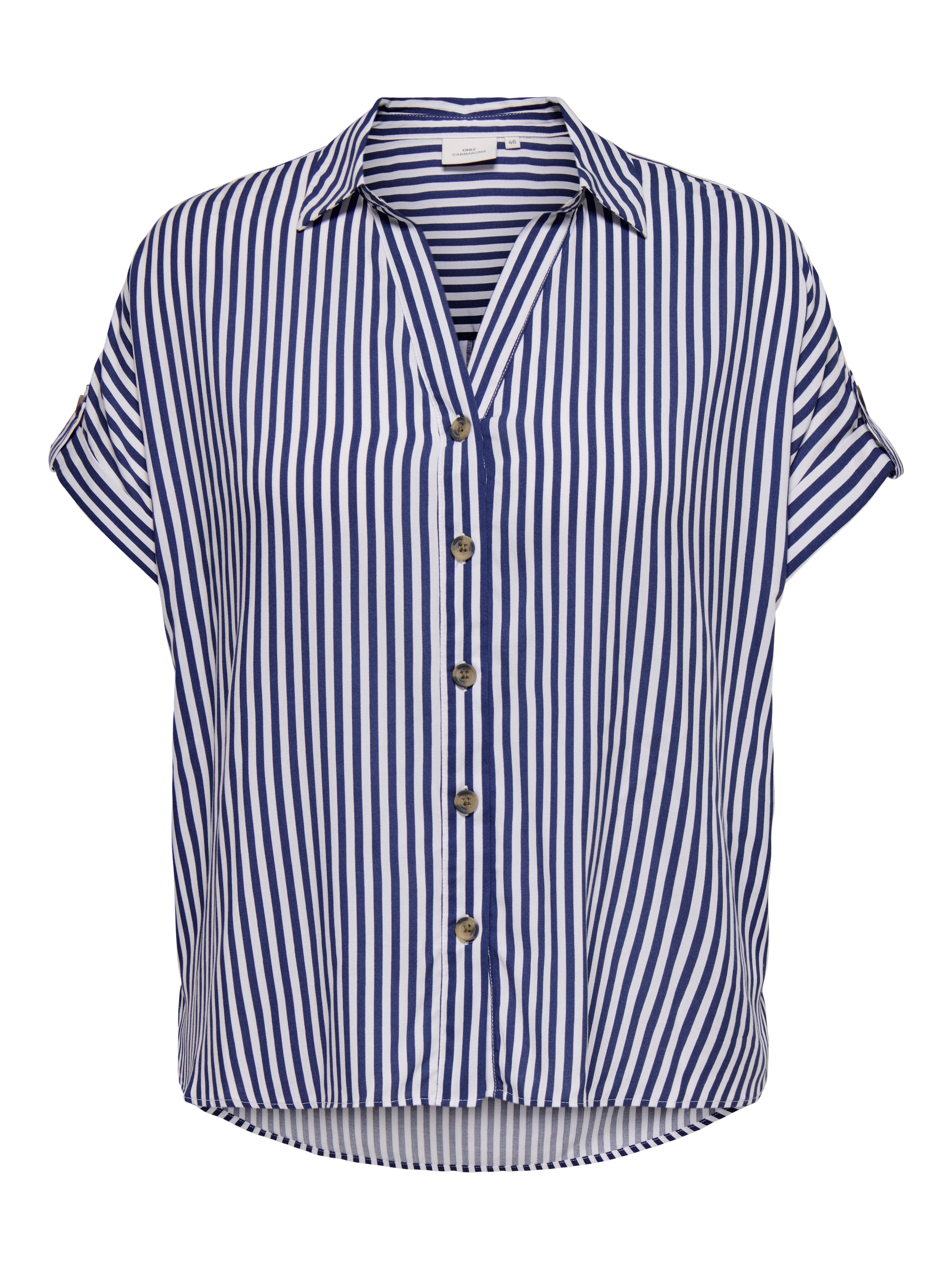Only Carmakoma Kurzarmbluse "Caryasmin Shirt S/S Wvn Noos"
