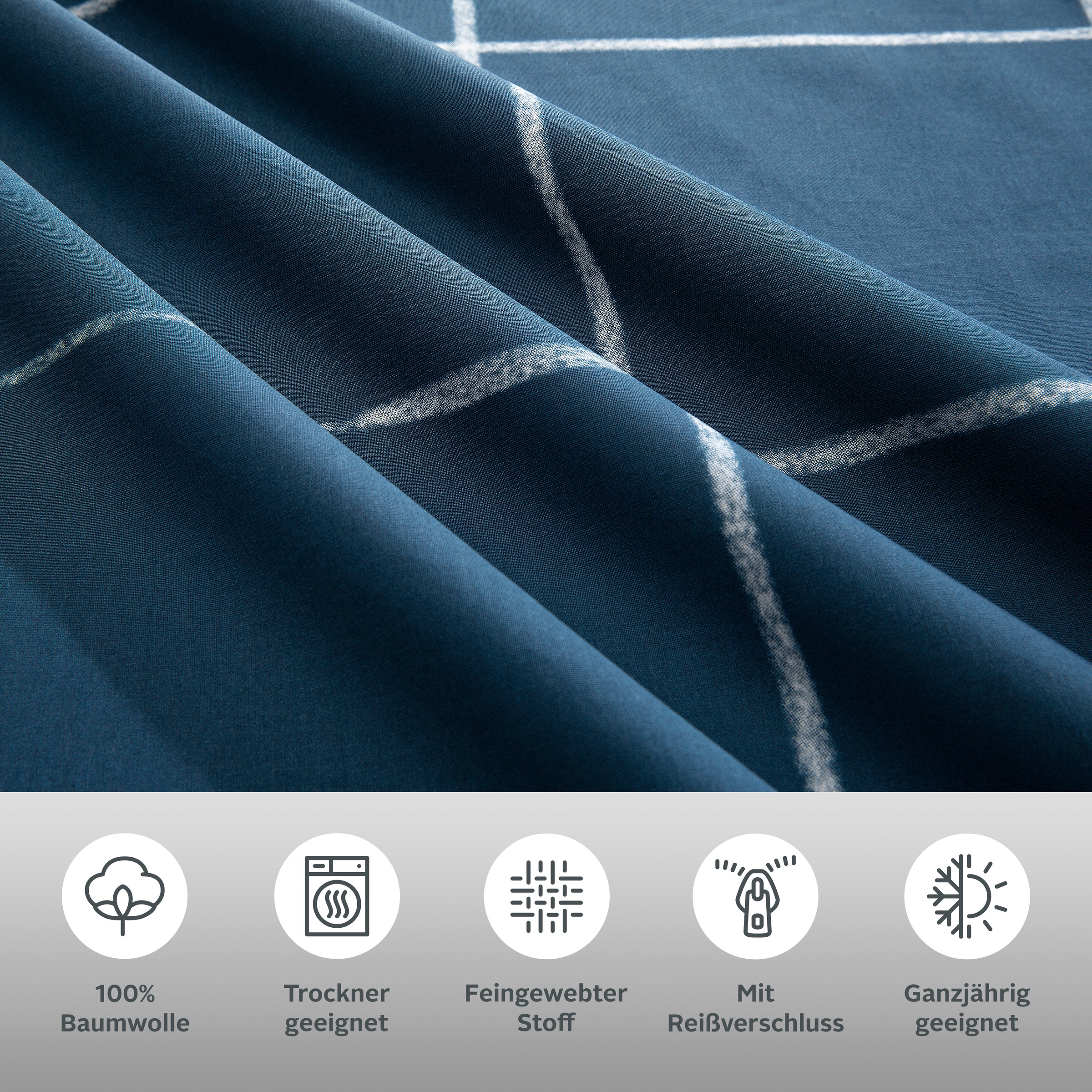 Thumbnail - OTTO home Bettwäsche "Nature" 2 Stk. Bettwäsche in unregelmäßigem Karo-Muster