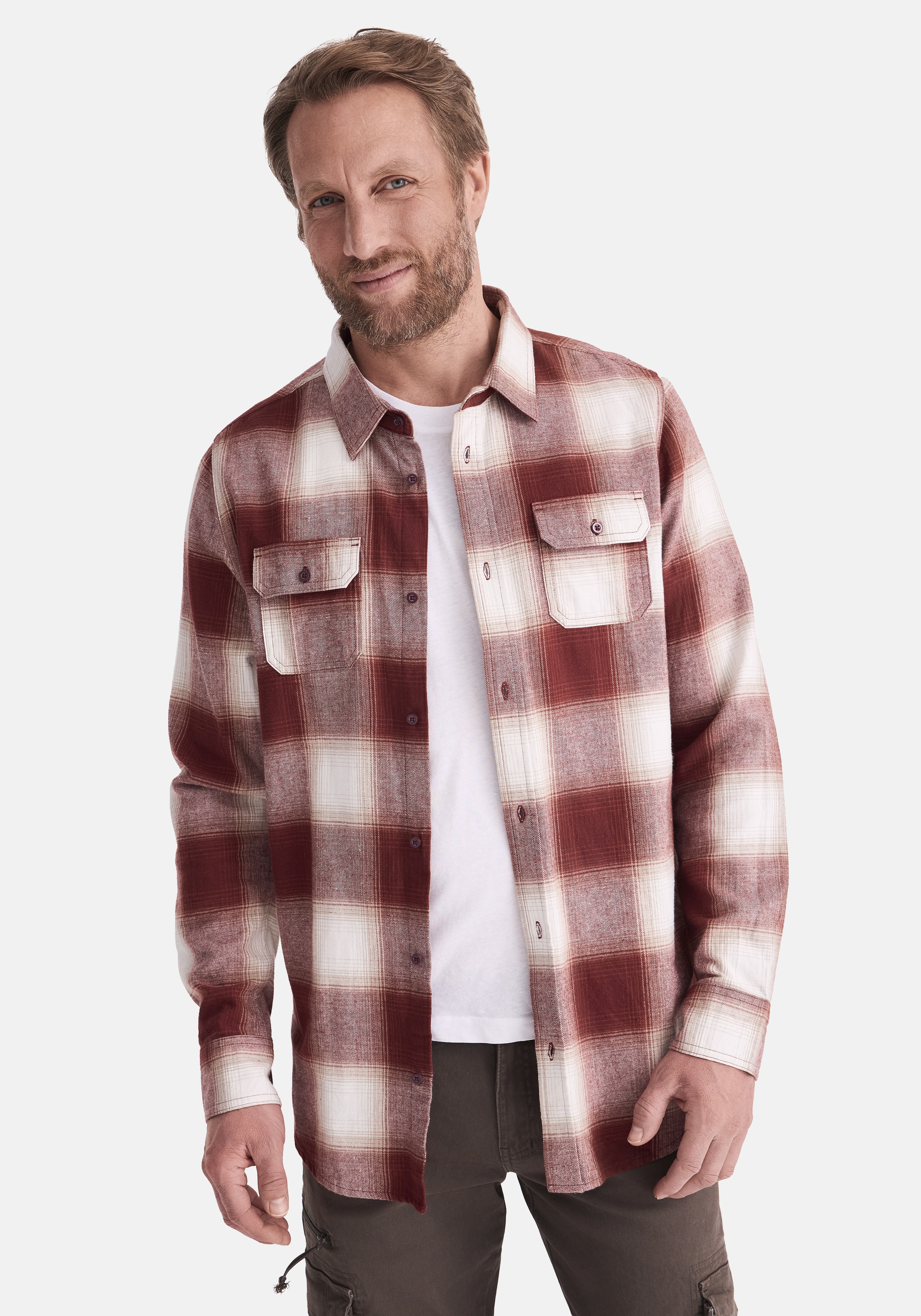 HERO by John Medoox Flanellhemd »HARRY Karohemd«, Regular Fit Casual Funktionsmaterial für Herren
