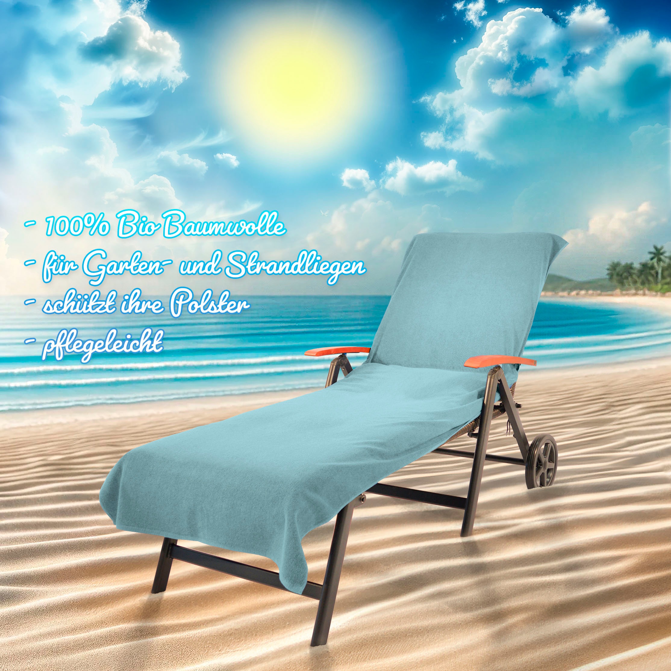 KiNZLER Strandtuch "Frottier-Liegenbezug, 100% Baumwolle" Liegen-Handtuch, günstig online kaufen