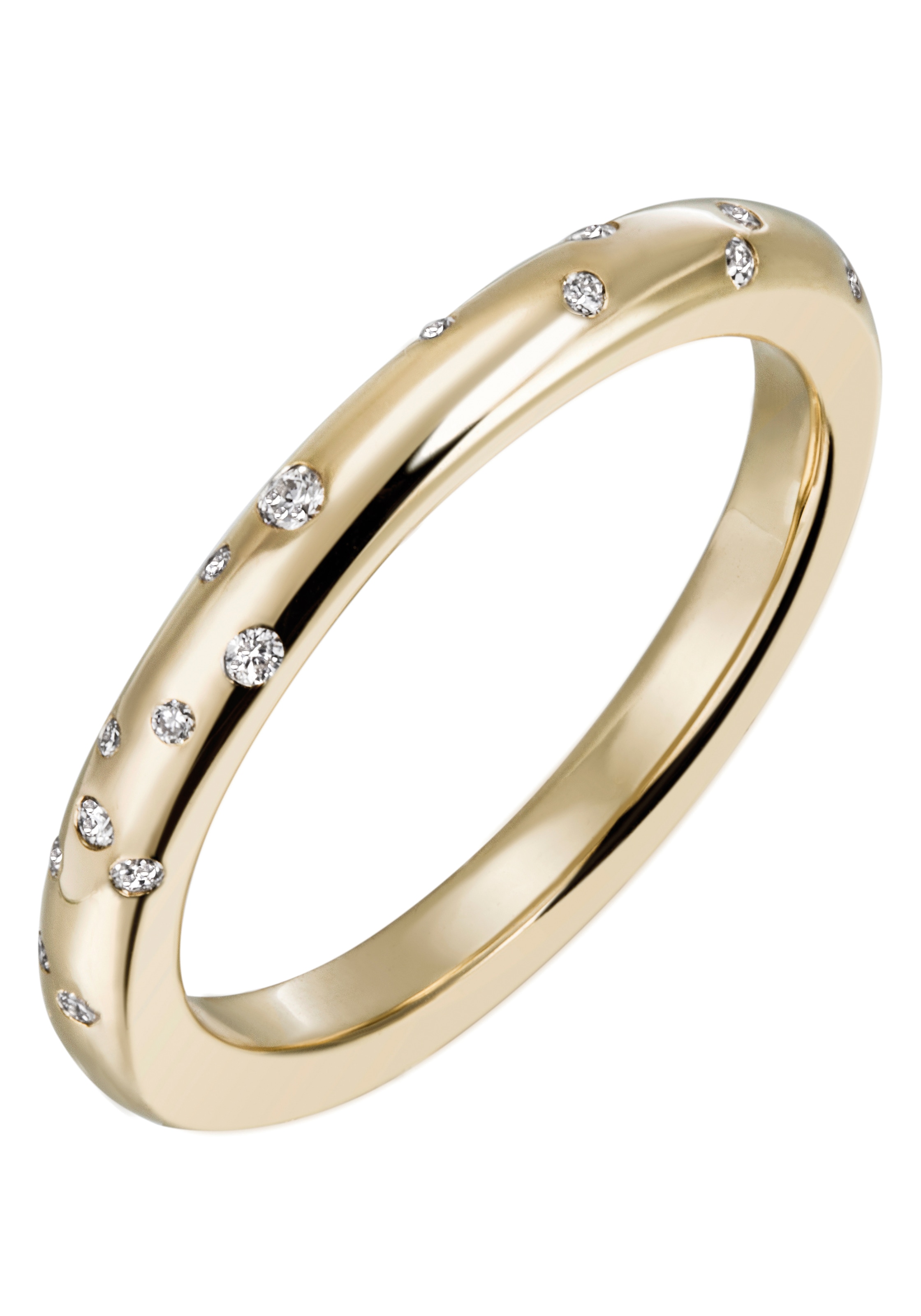 Diamantring »Schmuck Geschenk Gold 375 Damenring Goldring Diamant«, mit Brillanten