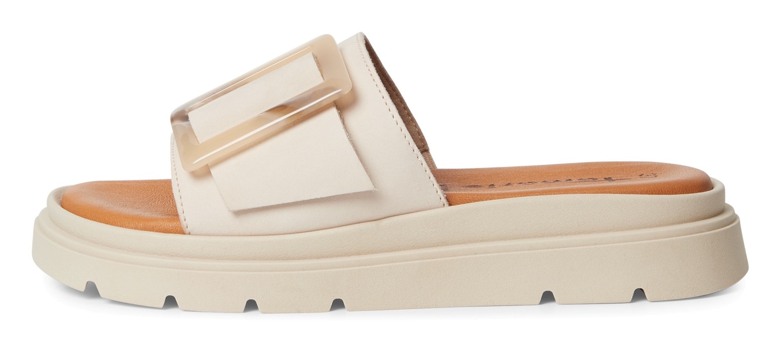 Tamaris Pantolette, Plateau, Sommerschuh mit modischer Zierschnalle