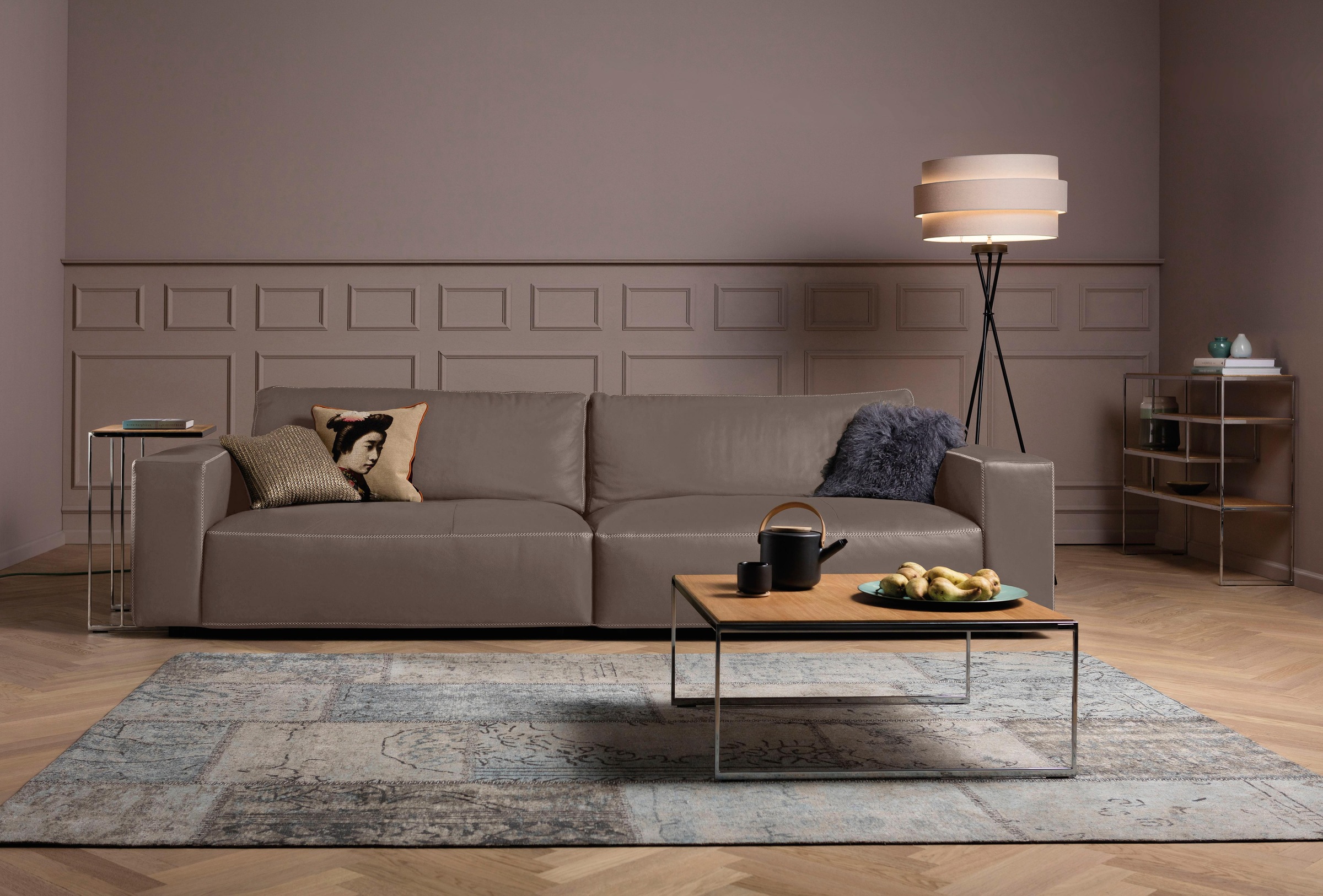 Musterring Big-Sofa »LUCIA«, in vielen Qualitäten und 4 unterschiedlichen Nähten, 3-Sitzer