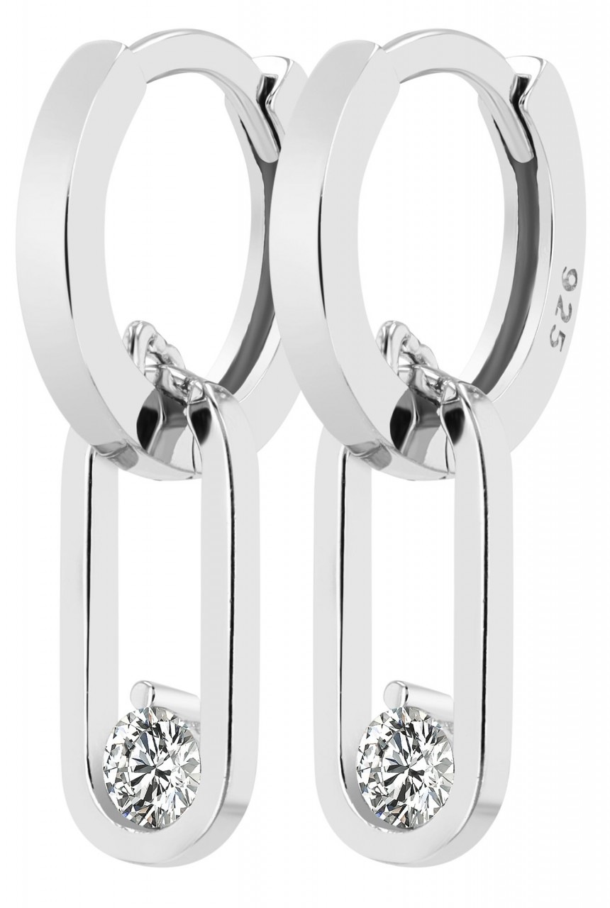 Adelia´s Paar Ohrhänger »Damen Ohrhänger aus 925 Sterling Silber und Zirkonia Ø 5 mm«