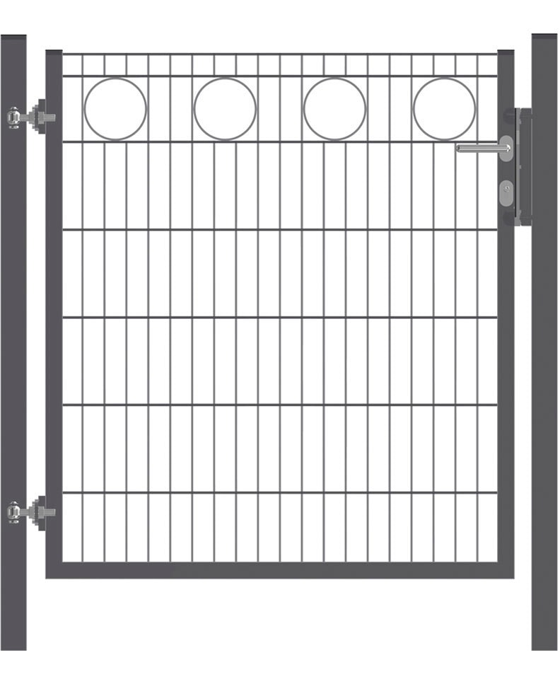 Zauneinzeltür »Bali«, BxH: 120x120 cm, Komplett inkl. Torpfosten 6x6 cm