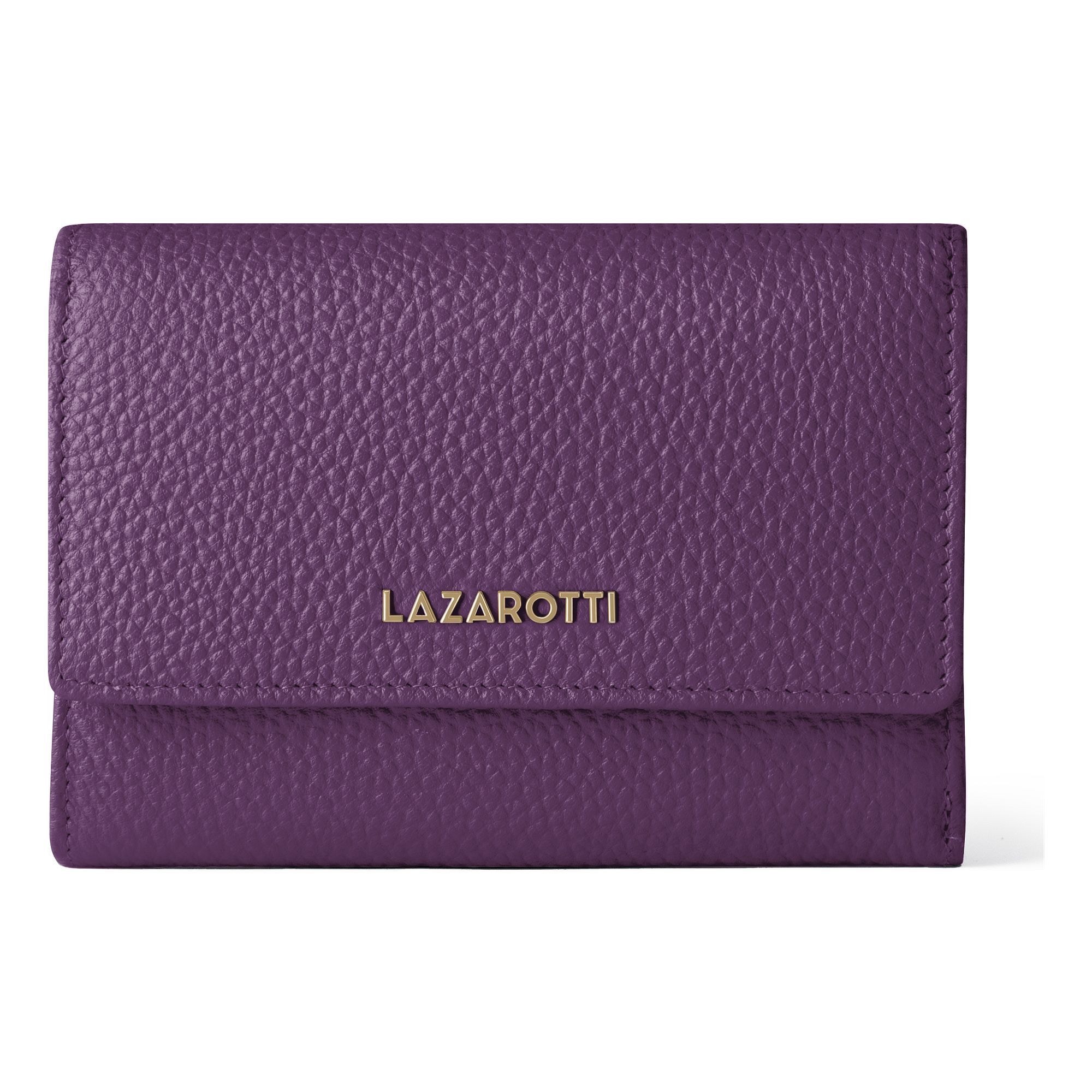 Lazarotti "Bologna Leather XL Geldbörse mit Zip-Around Fach Leder 14 cm"