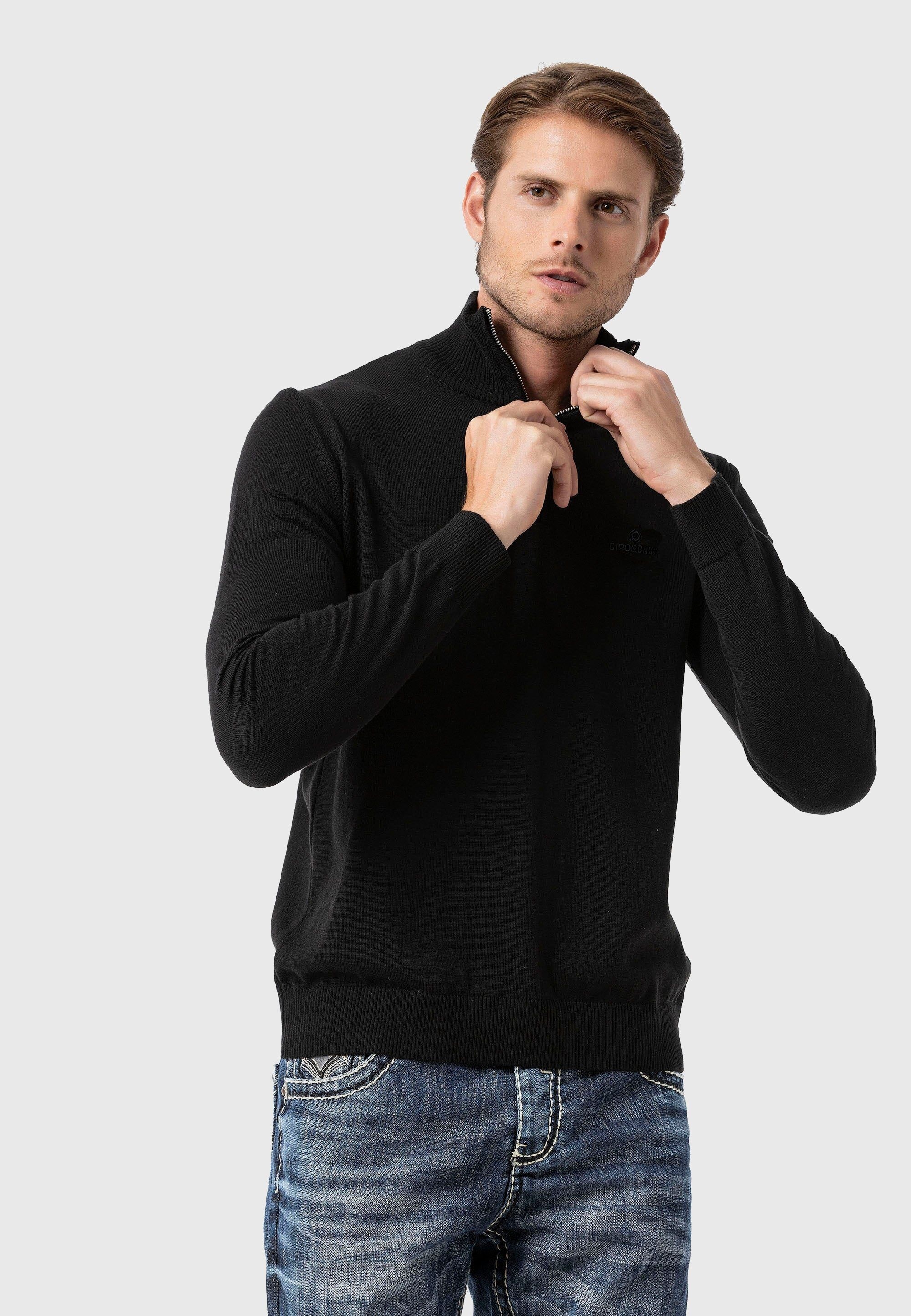 Cipo & Baxx Troyer »Pullover«, mit Troyer-Kragen