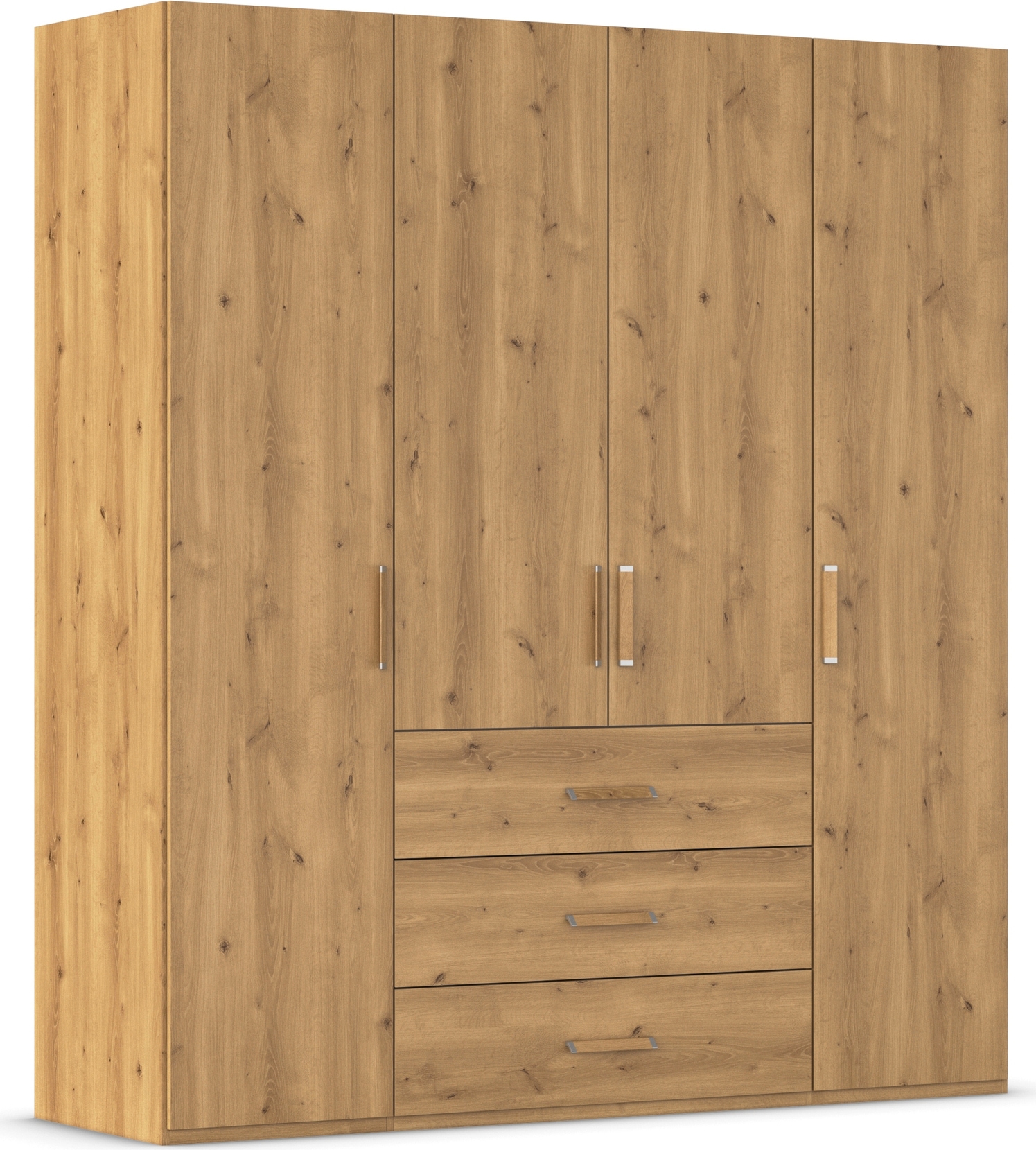 rauch Drehtürenschrank "Kleiderschrank Schrank Garderobe Schlafzimmerschrank EVELYN" in 2 Höhen 197 oder 210 cm erhältlich, inkl. SOFT-CLOSE-FUNKTION, in elegantem Stil mit Schubladen 3 Breiten und 2 Höhen MADE IN GERMANY