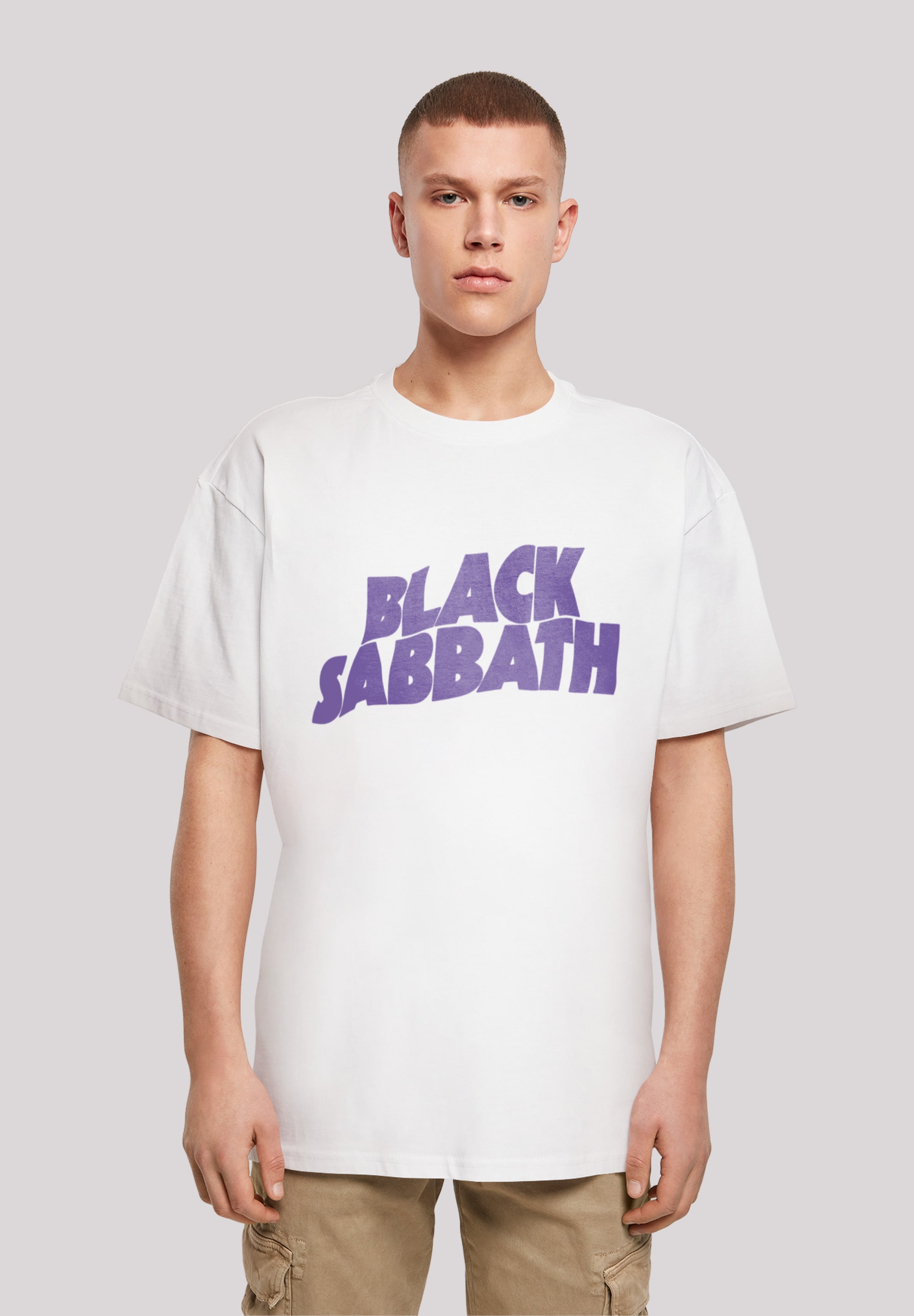 Print »Black Friday Wavy Band Heavy F4NT4STIC BAUR Logo Black«, Metal T-Shirt Black | Sabbath