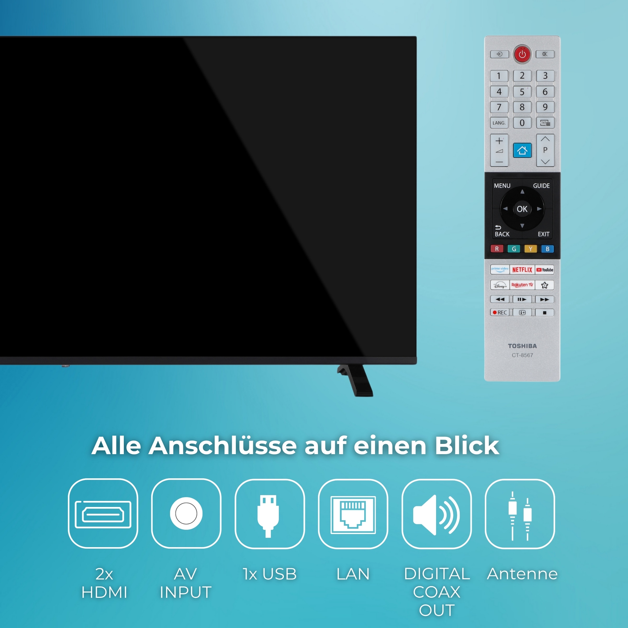 Toshiba DLED-Fernseher »55UV1563DDW« 139 cm/55 ″ Smart-TV