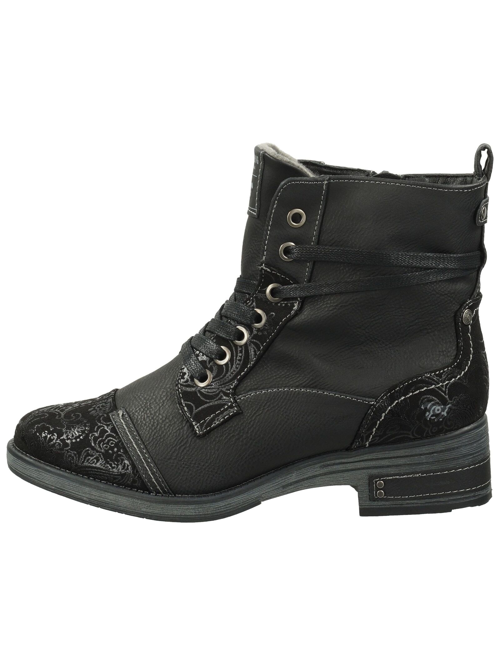 Mustang Shoes Schnürstiefelette "Mustang Shoes Stiefelette Lederimitat" günstig online kaufen