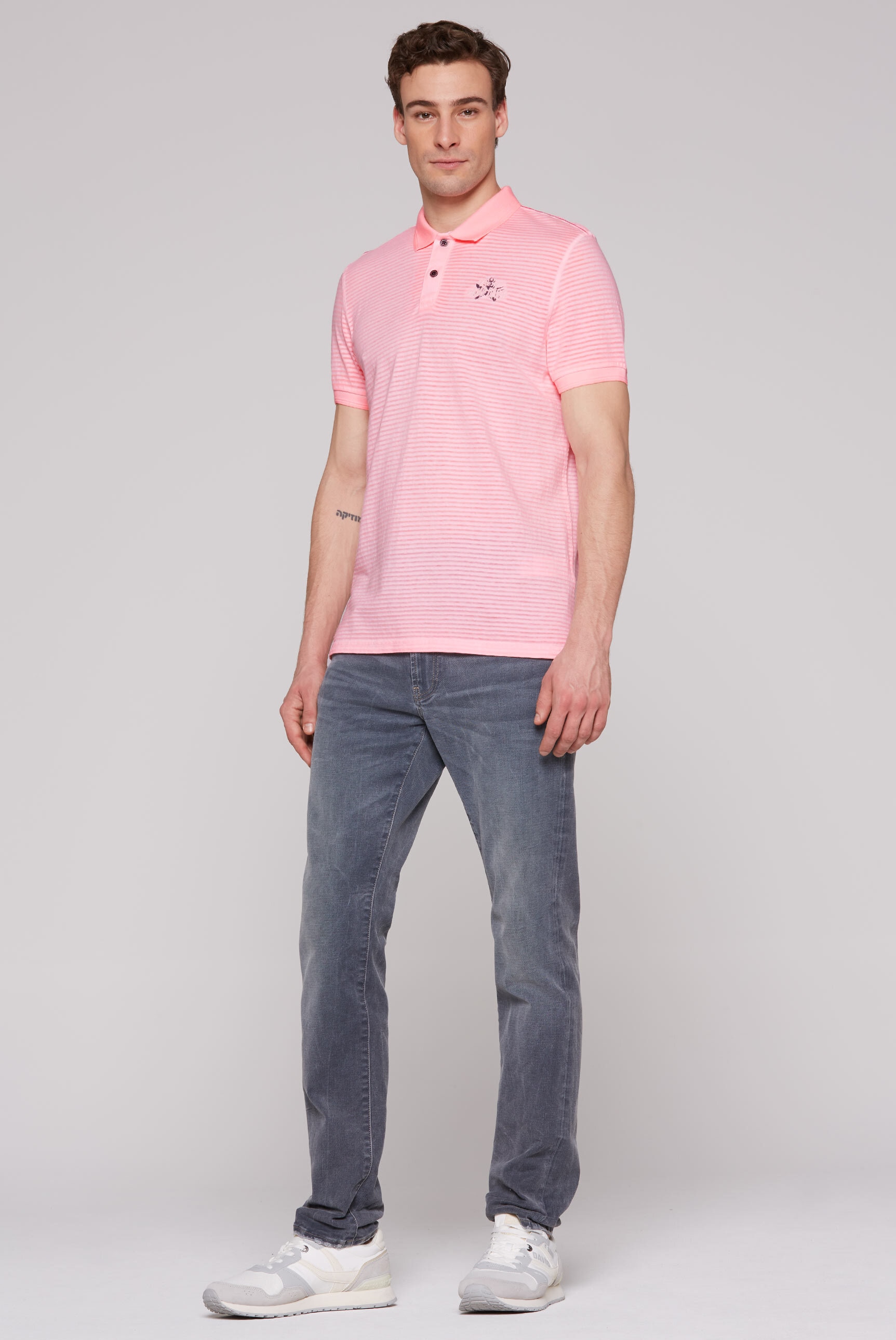 CAMP DAVID Poloshirt, mit großem Rücken-Print