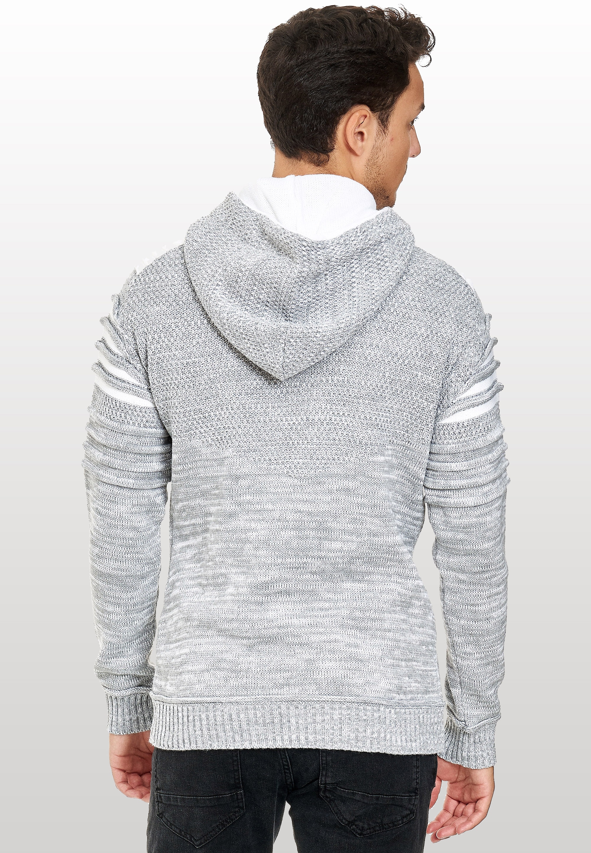 Rusty Neal Kapuzensweatshirt, in modernem Strickdesign