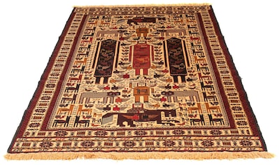 Wollteppich »Kelim - Oriental - 200 x 122 cm - beige«, rechteckig