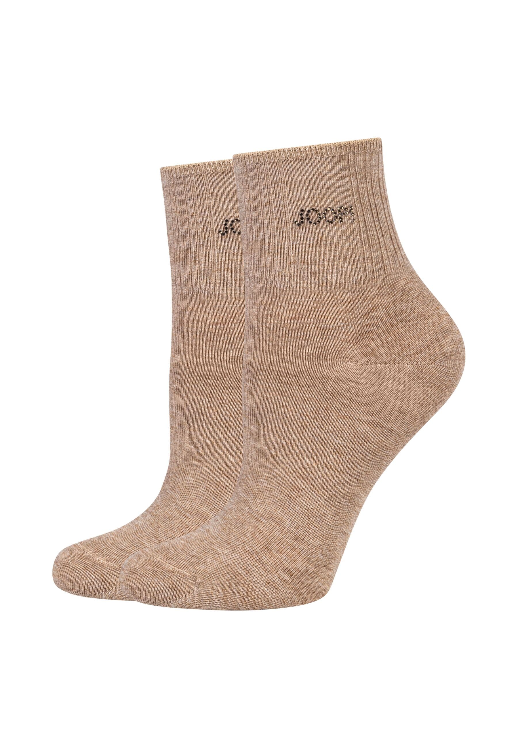 JOOP Socken "2er Pack" 2er Pack Weiche Baumwolle und Logo mit funkelnden Kristallsteinen