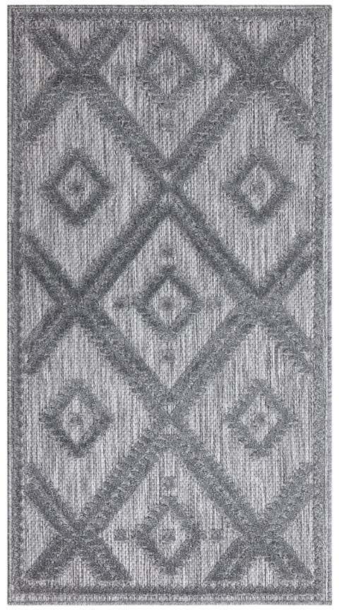 Carpet City Teppich »In-& Outdoorteppich Santorini 454, 3D-Effekt, Raute-Optik« rechteckig 5 mm Höhe Wetterfest & UV-beständig für Terrasse, Balkon, Küche, Flur