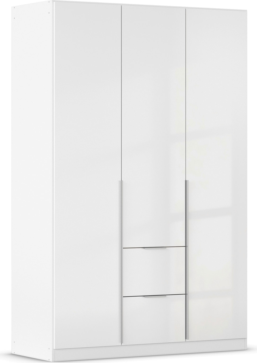 OTTO home Drehtürenschrank "Kleiderschrank Schrank Garderobe AGORDO mit Dekor- oder Hochglanzfront" in zwei Griff-Farben, Breite 136 cm, mit Außenschubkästen, Serie in 7 Breiten und 2 Höhen MADE IN GERMANY