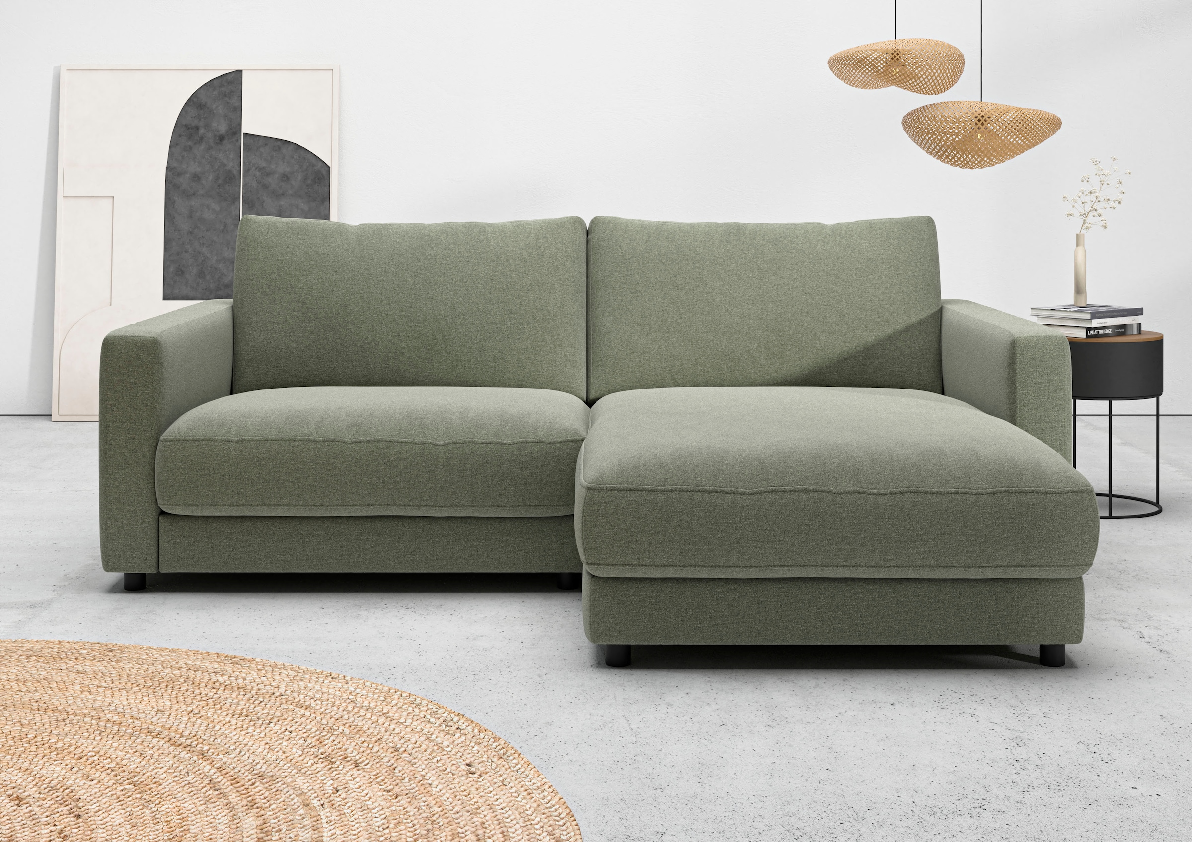 Home affaire Ecksofa "Ecksofa Jiro, L-Form, große Sitztiefe, Breite 226 cm" günstig online kaufen
