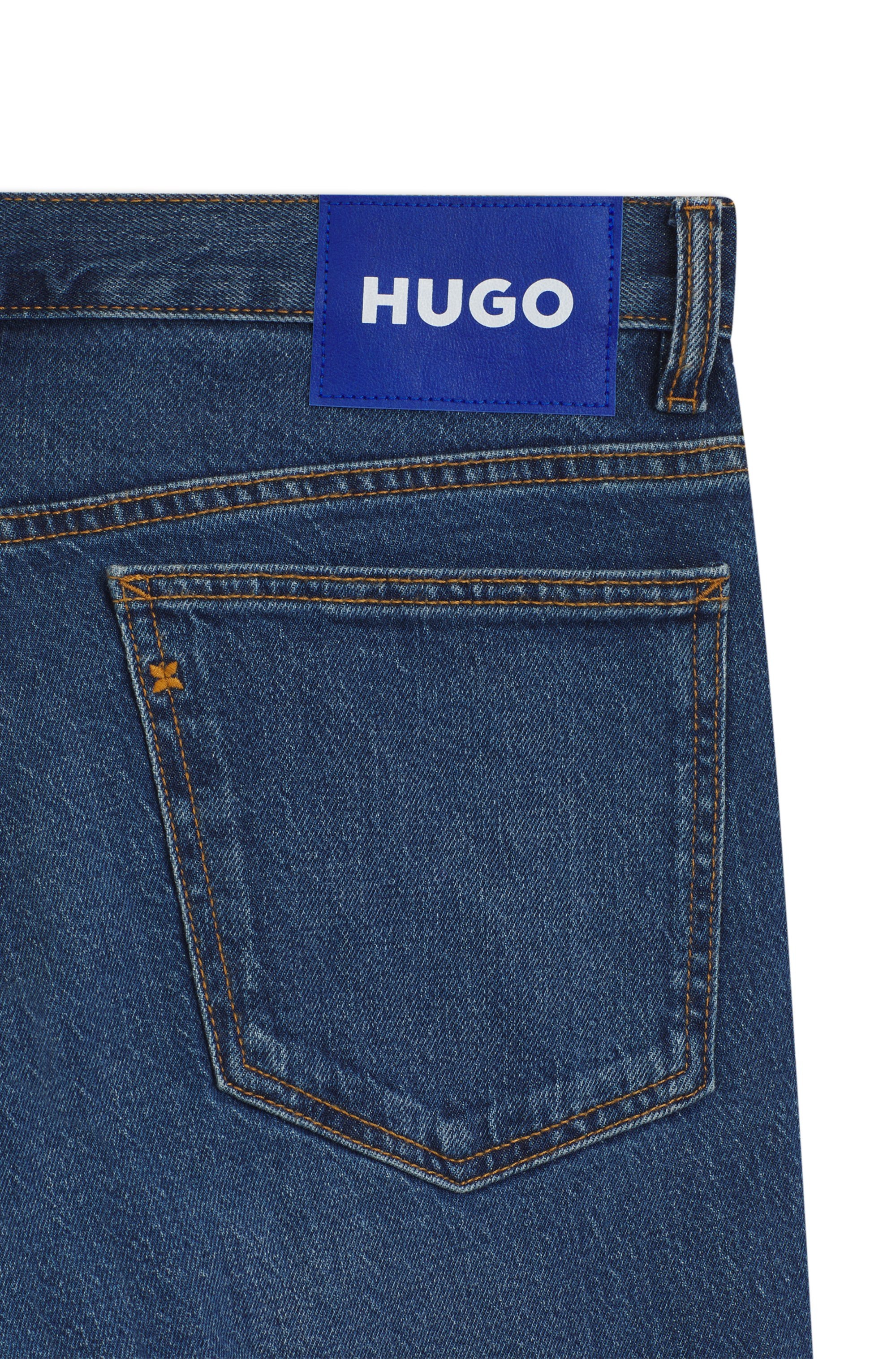 HUGO Blue Slim-fit-Jeans »Ash« mit Stone-washed-Finish