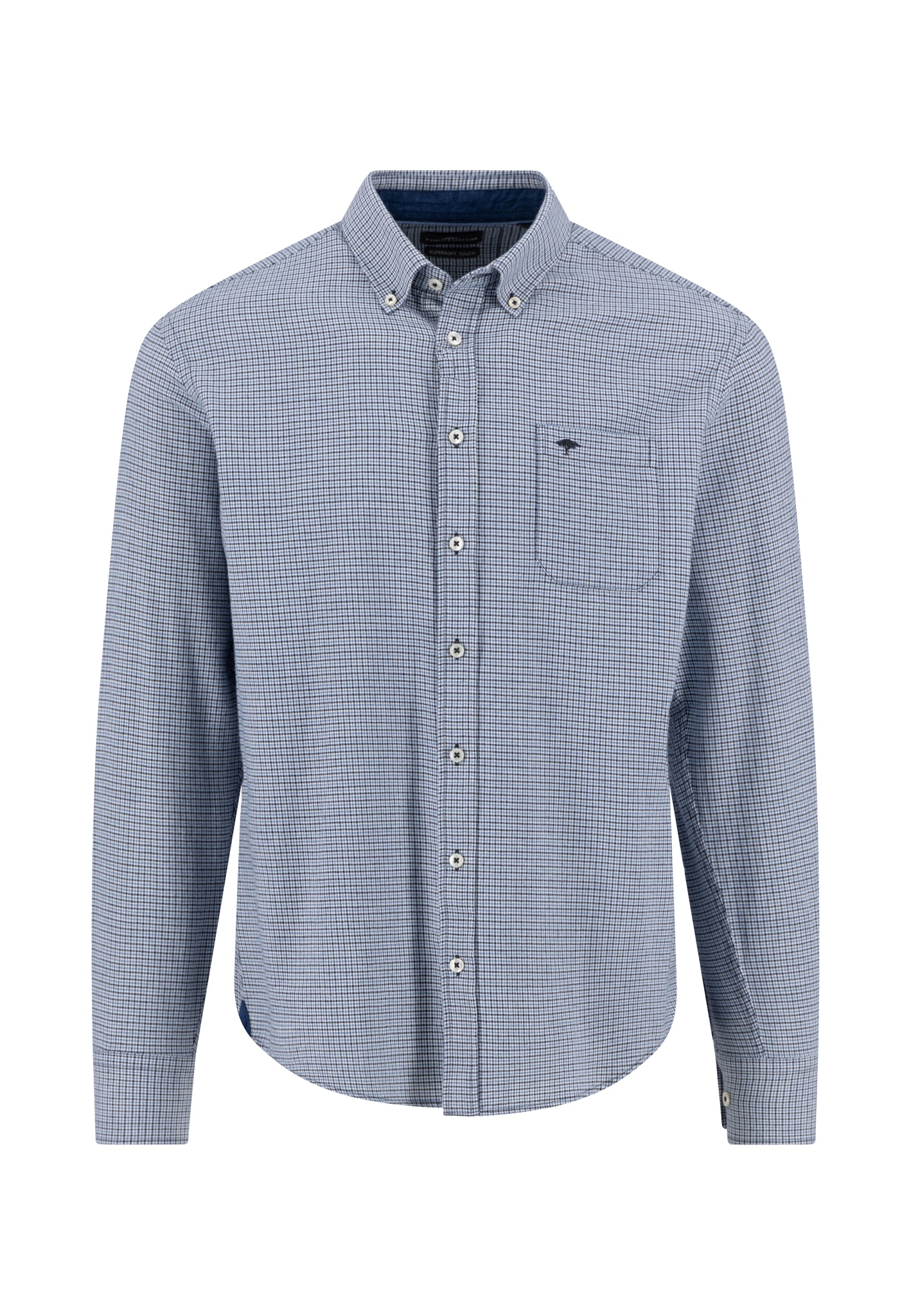 FYNCH-HATTON Langarmhemd mit Logo Stickerei