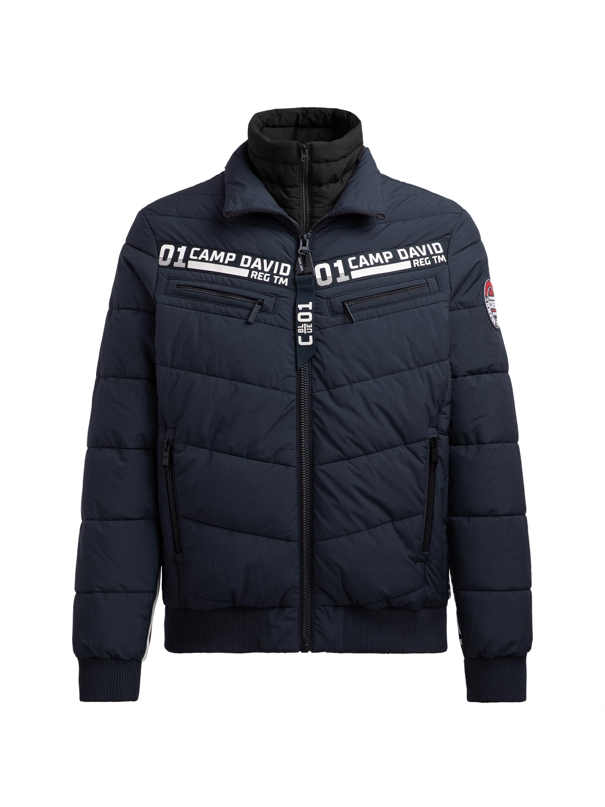 CAMP DAVID Winterjacke ohne Kapuze mit Reißverschluss an den Einschubtaschen