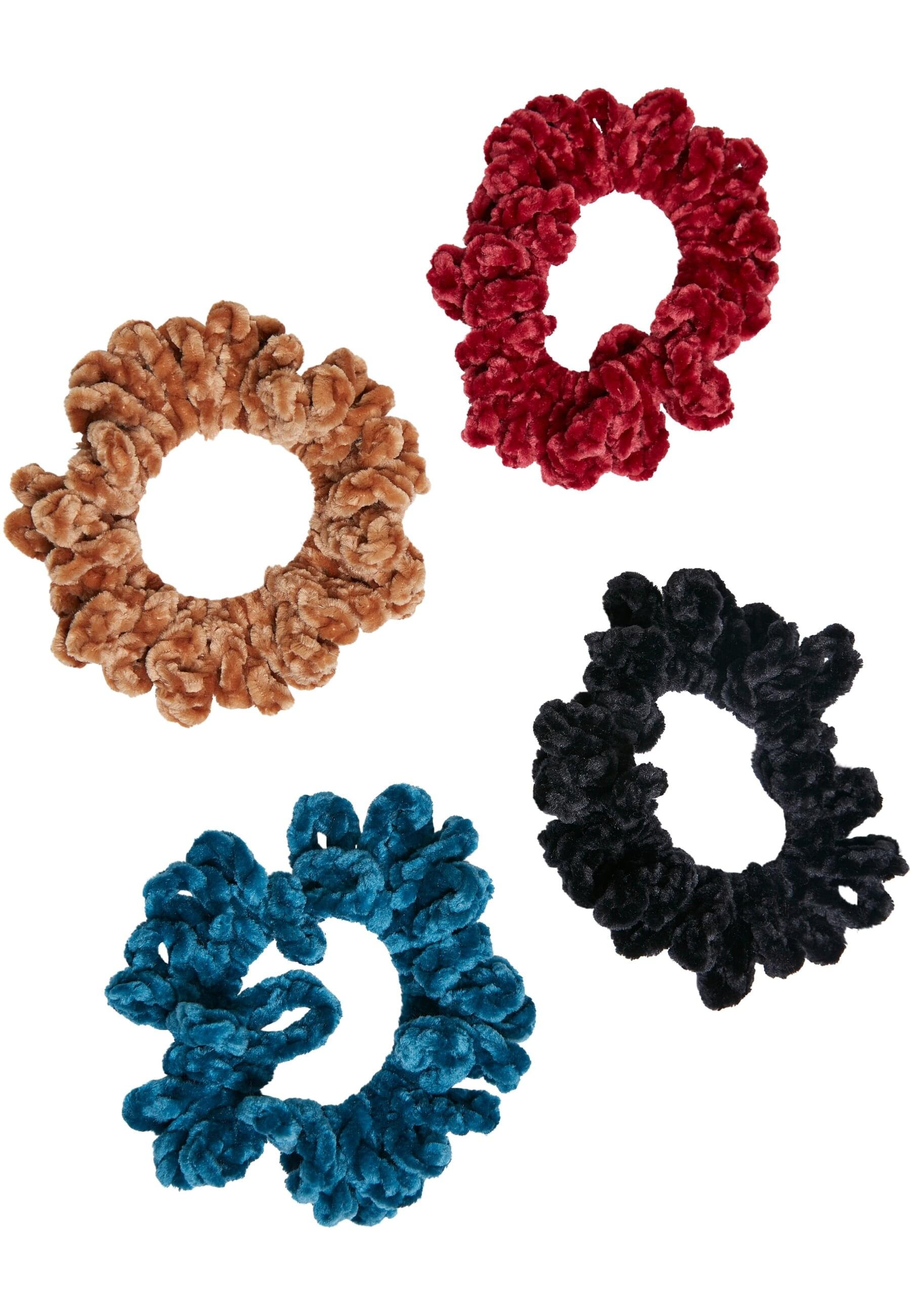 URBAN CLASSICS Schmuckset "Urban Classics Unisex Fluffy Scrunchies 4-Pack", (1 tlg.)