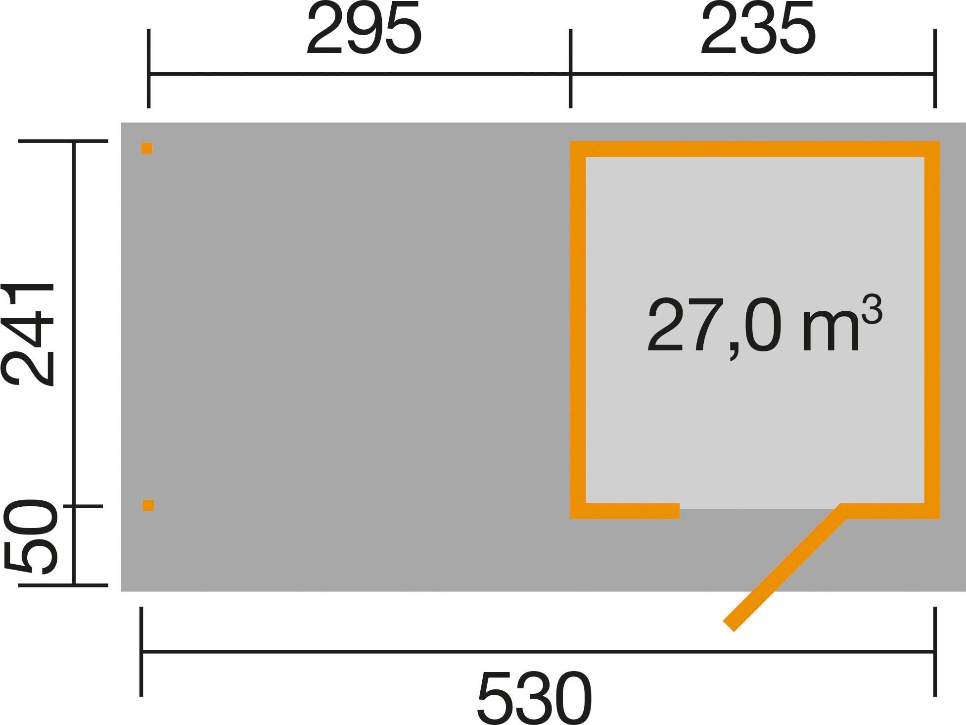 weka Gartenhaus »Designhaus 172 B«, (Set), mit Anbaudach