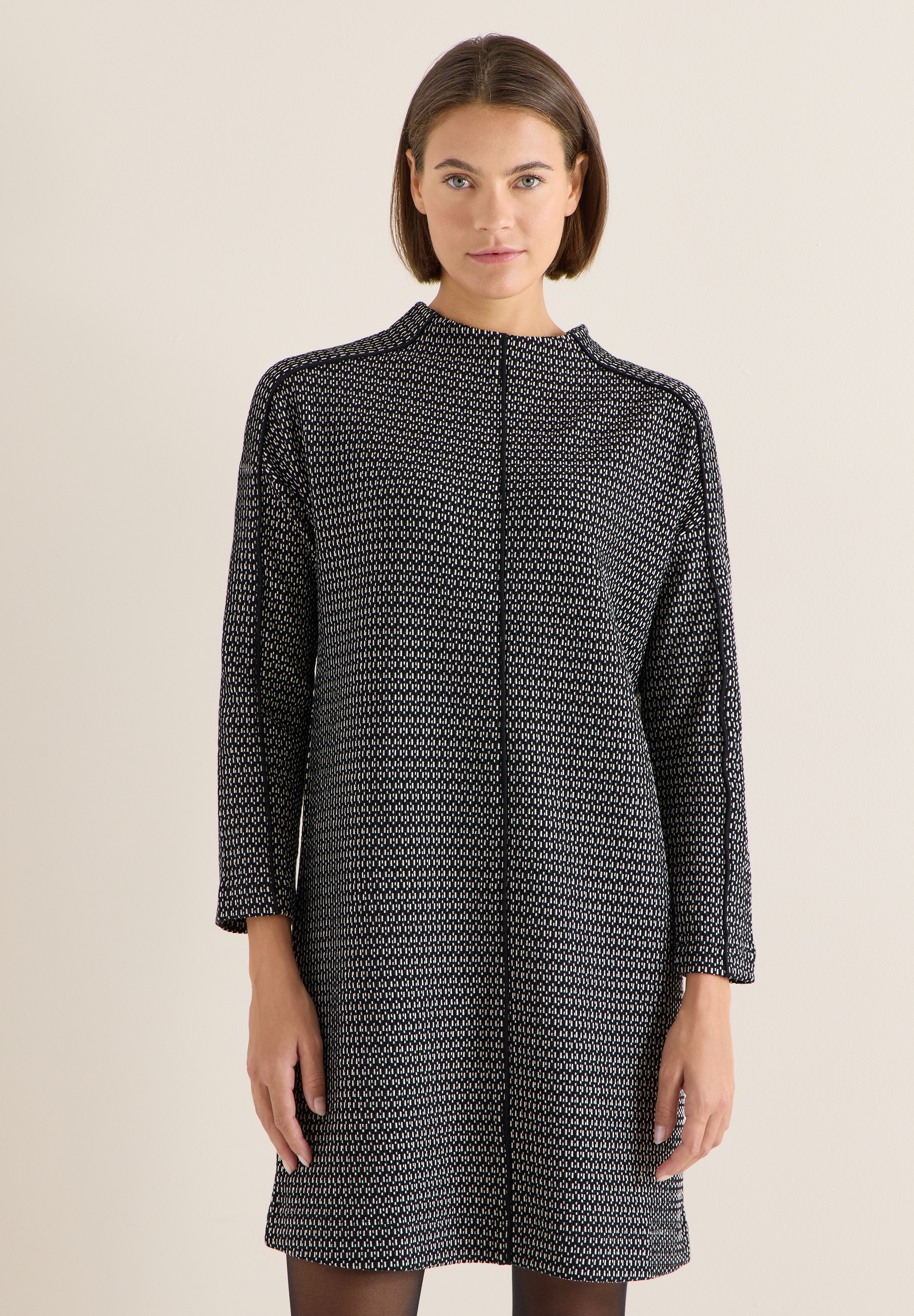 Cecil Midikleid Ohne Taschen mit Struktur im Casual Fit günstig online kaufen