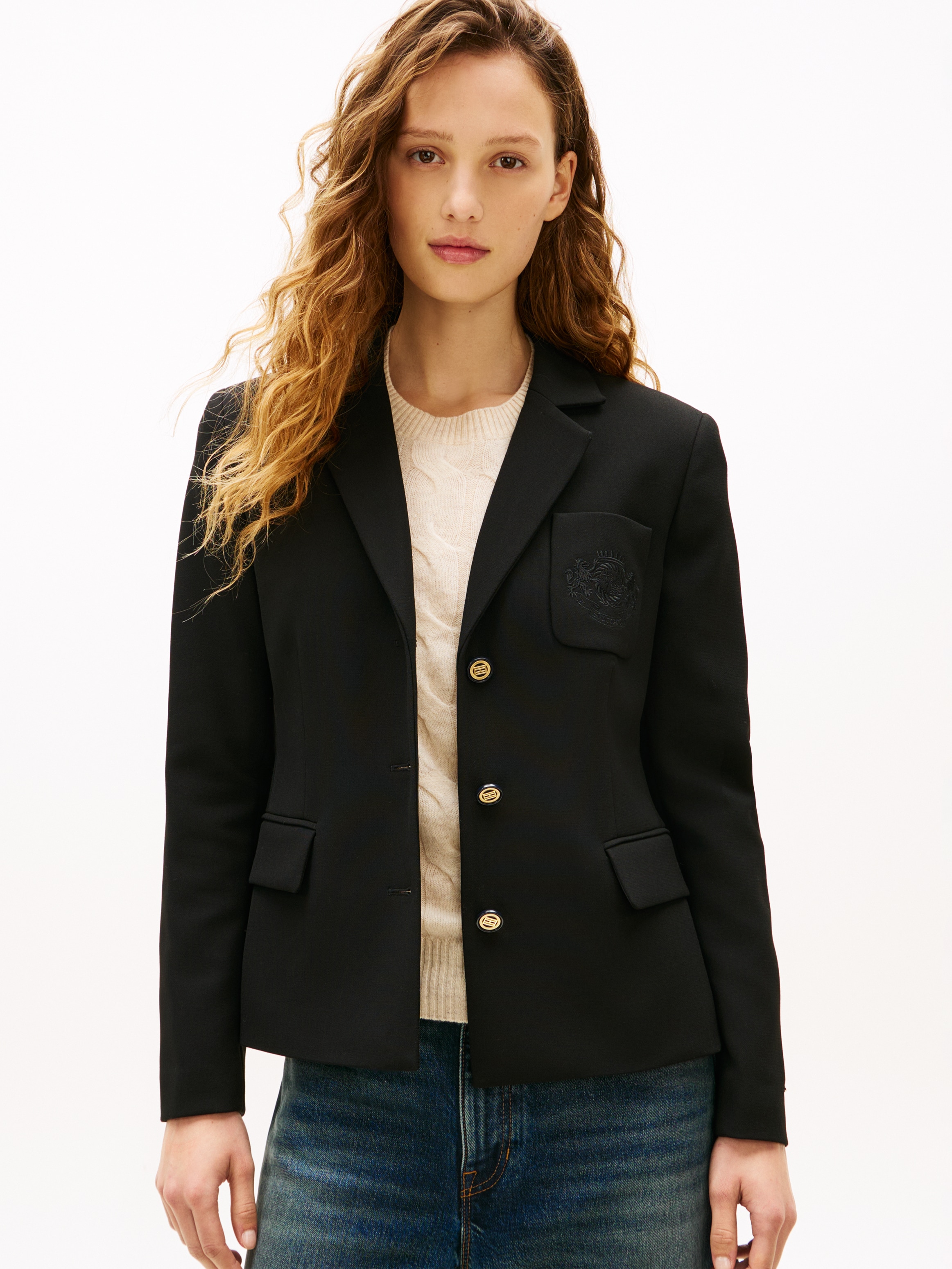 Tommy Hilfiger Kurzblazer »PUNTO TONAL CREST SLIM BLAZER«