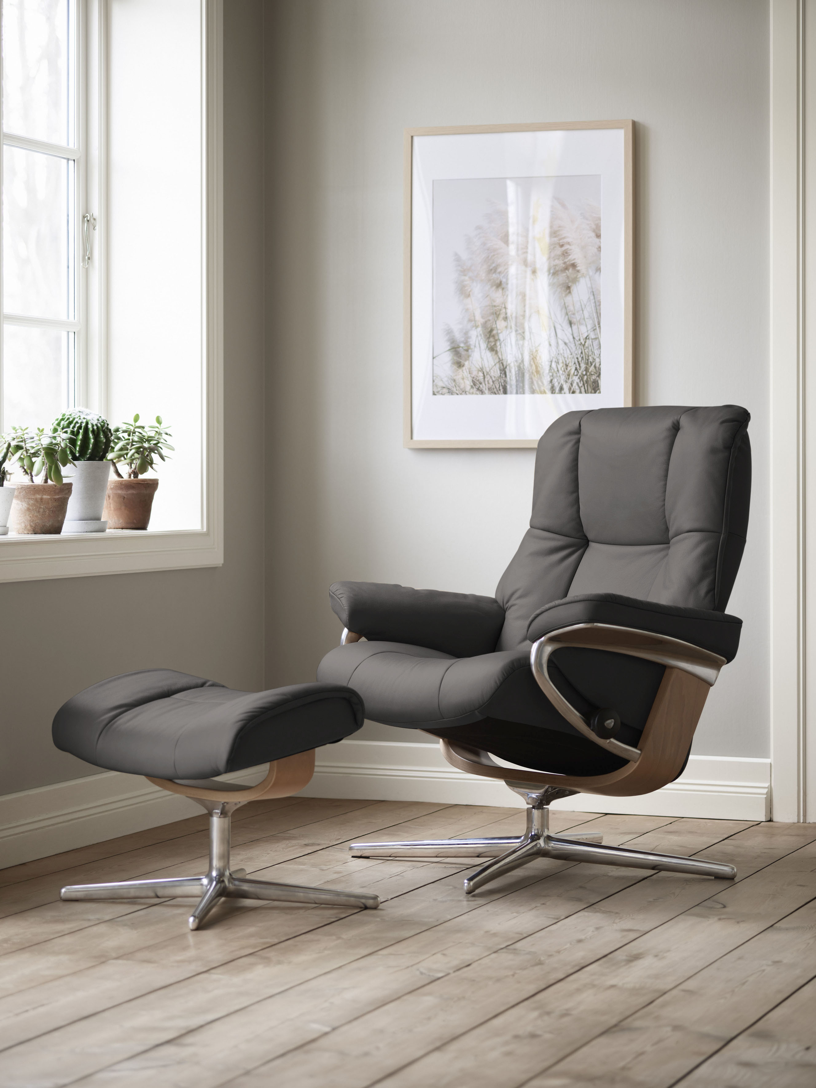 Stressless Relaxsessel "Mayfair" mit Cross Base, Größe S, M & L, Holzakzent Eiche