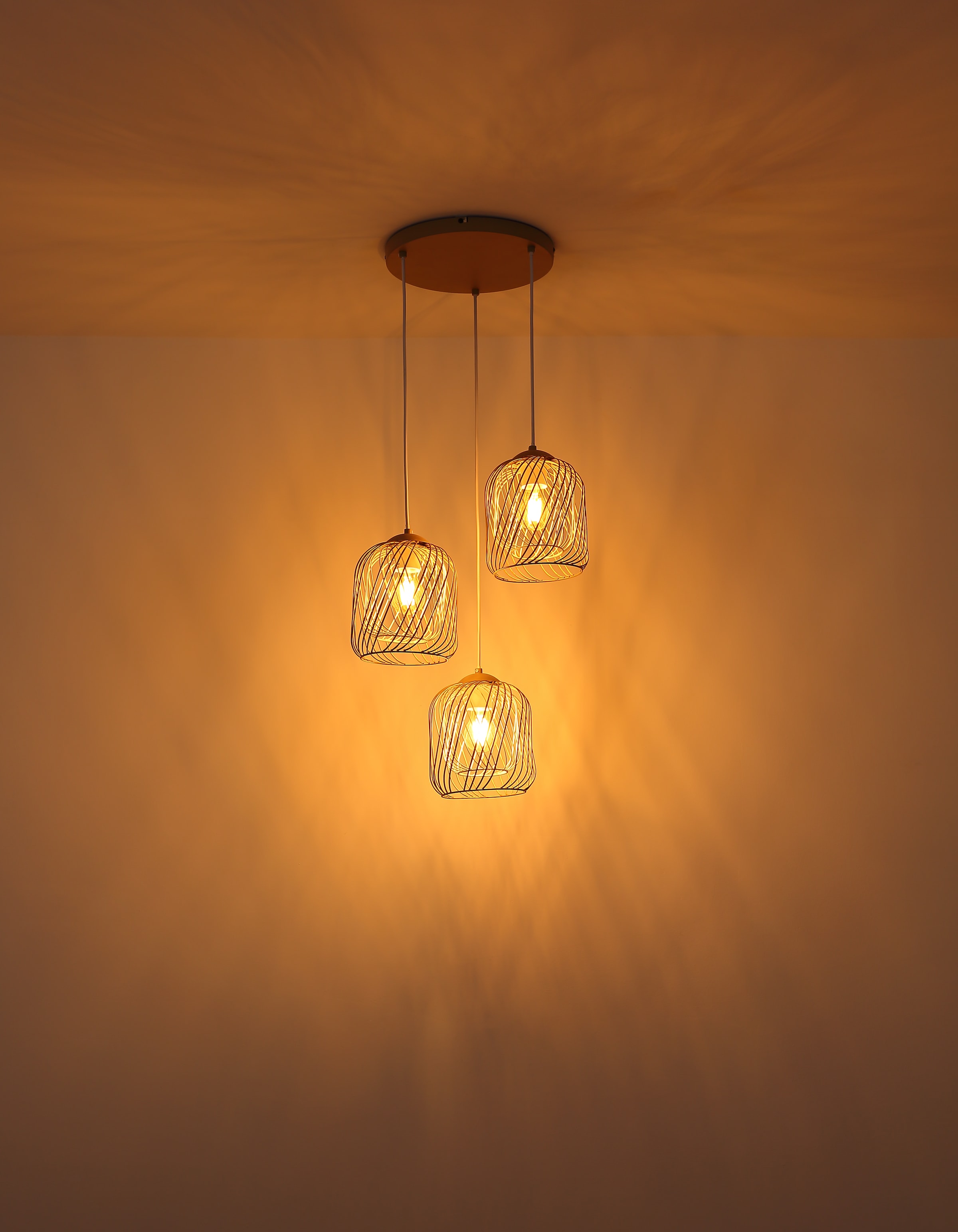 GLOBO LIGHTING Hängeleuchte »DICHTI«, Leuchtmittel E27 | ohne Leuchtmittel, Hängelampe/Pendelleuchte/Esszimmer/Wohnzimmer/Esstisch