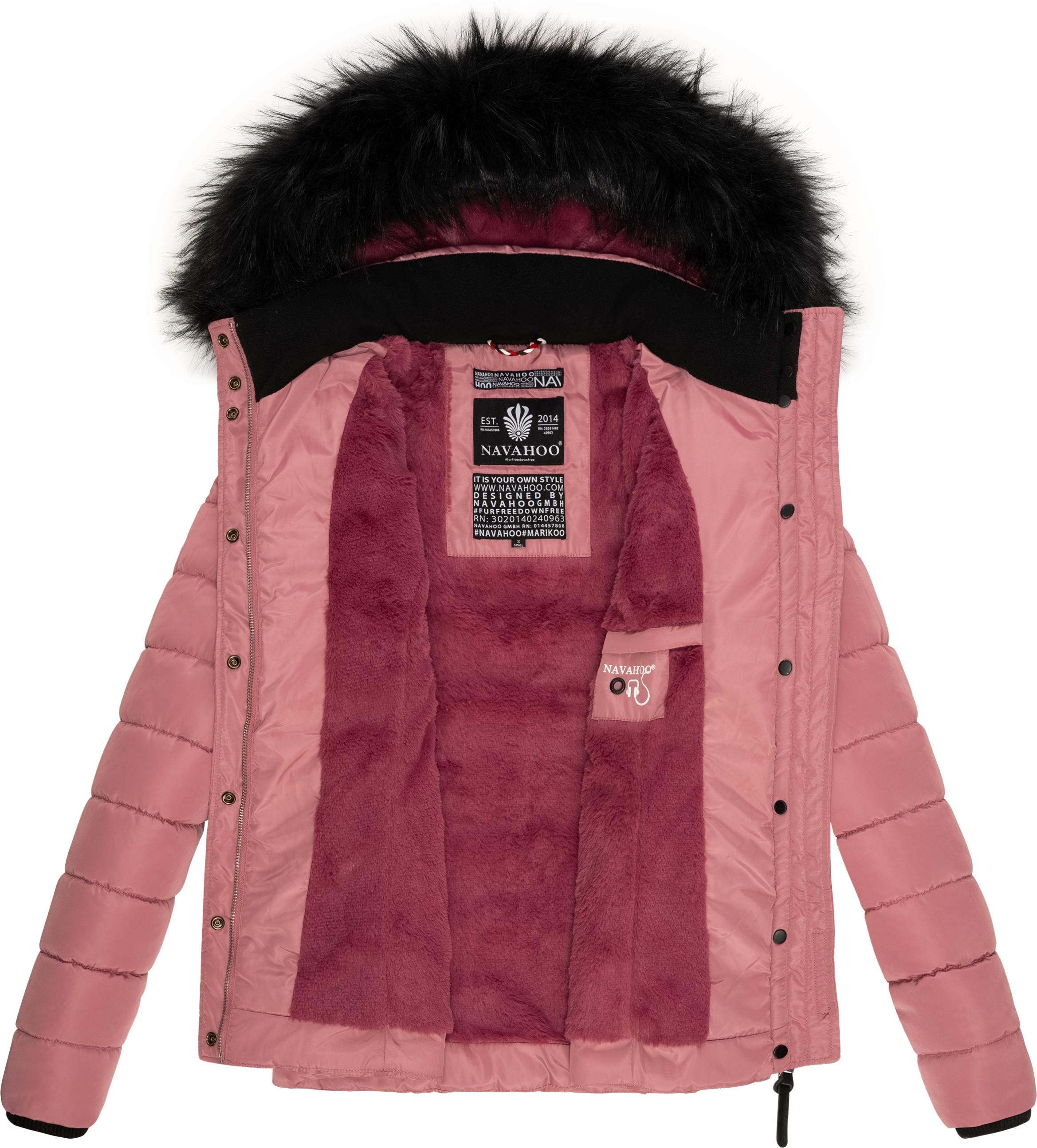 m. für Winterjacke | Kunstpelz-Kapuze »Miamor«, hochwertige BAUR voluminöser kaufen Kapuze, Steppjacke mit Navahoo