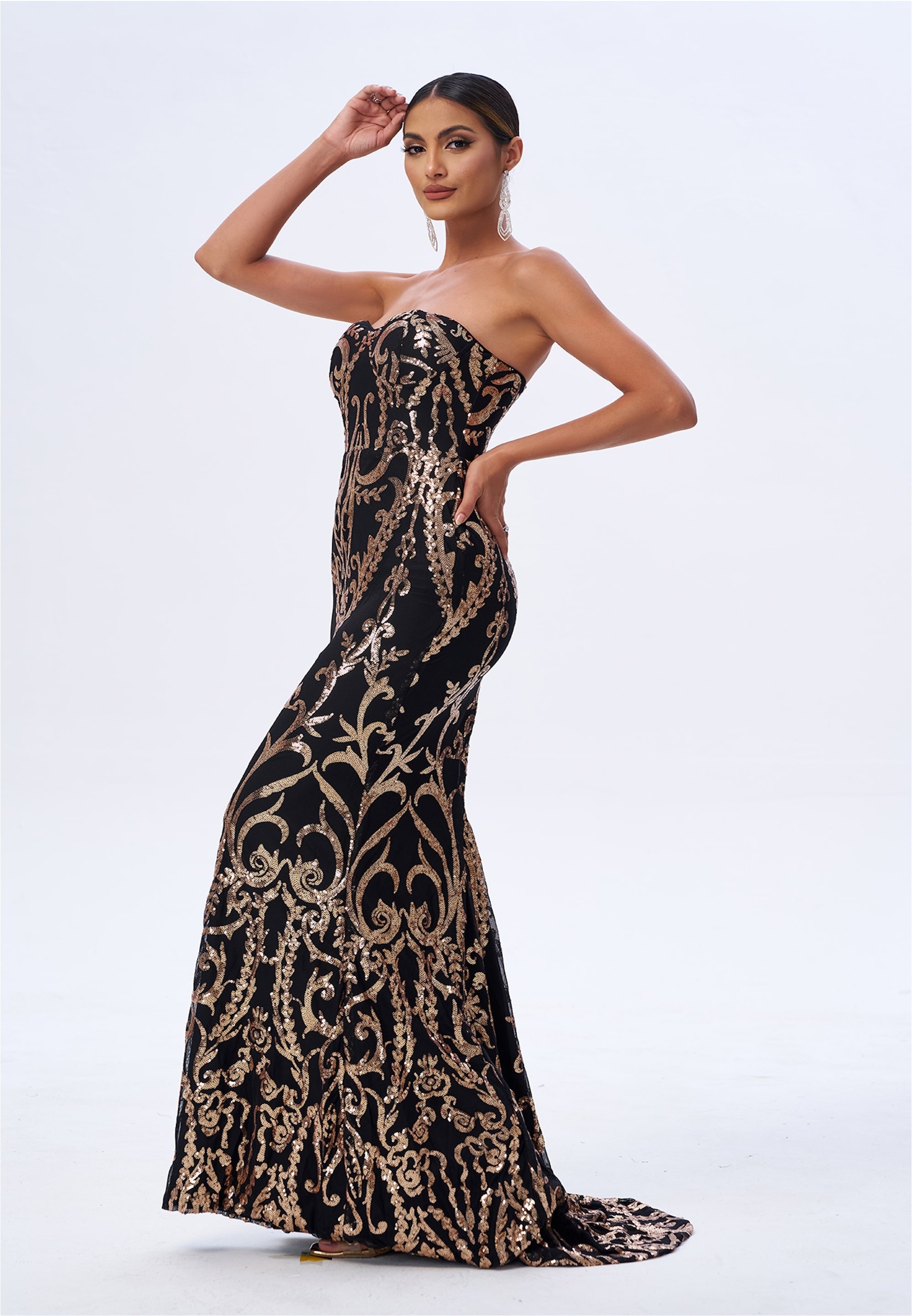 Moda Minx Jerseykleid »JOCELYN«, mit glitzernden Ornamenten