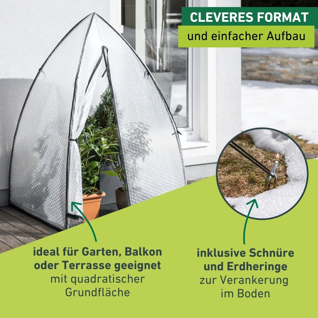 Windhager Winterschutzvlies »Yukon, Winterschutzzelt für Pflanzen« 1 Stk. tlg. Winterquartier für Garten, Balkon, Terrasse 1,8 m hoch