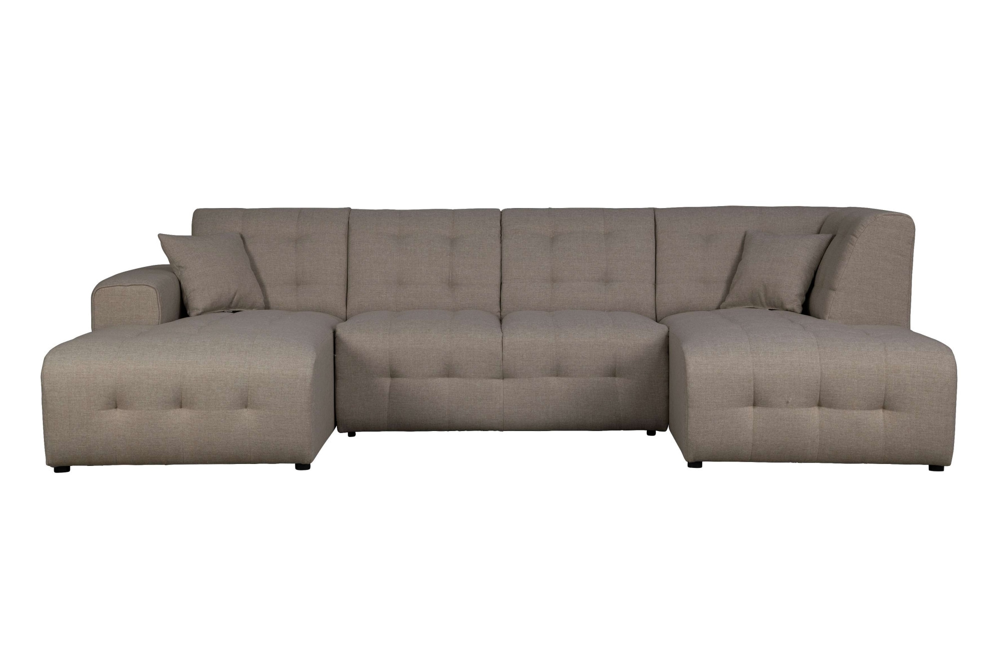 Home affaire Wohnlandschaft »Nosia U-Form«, incl. 2 Zierkissen, mit feiner Steppung