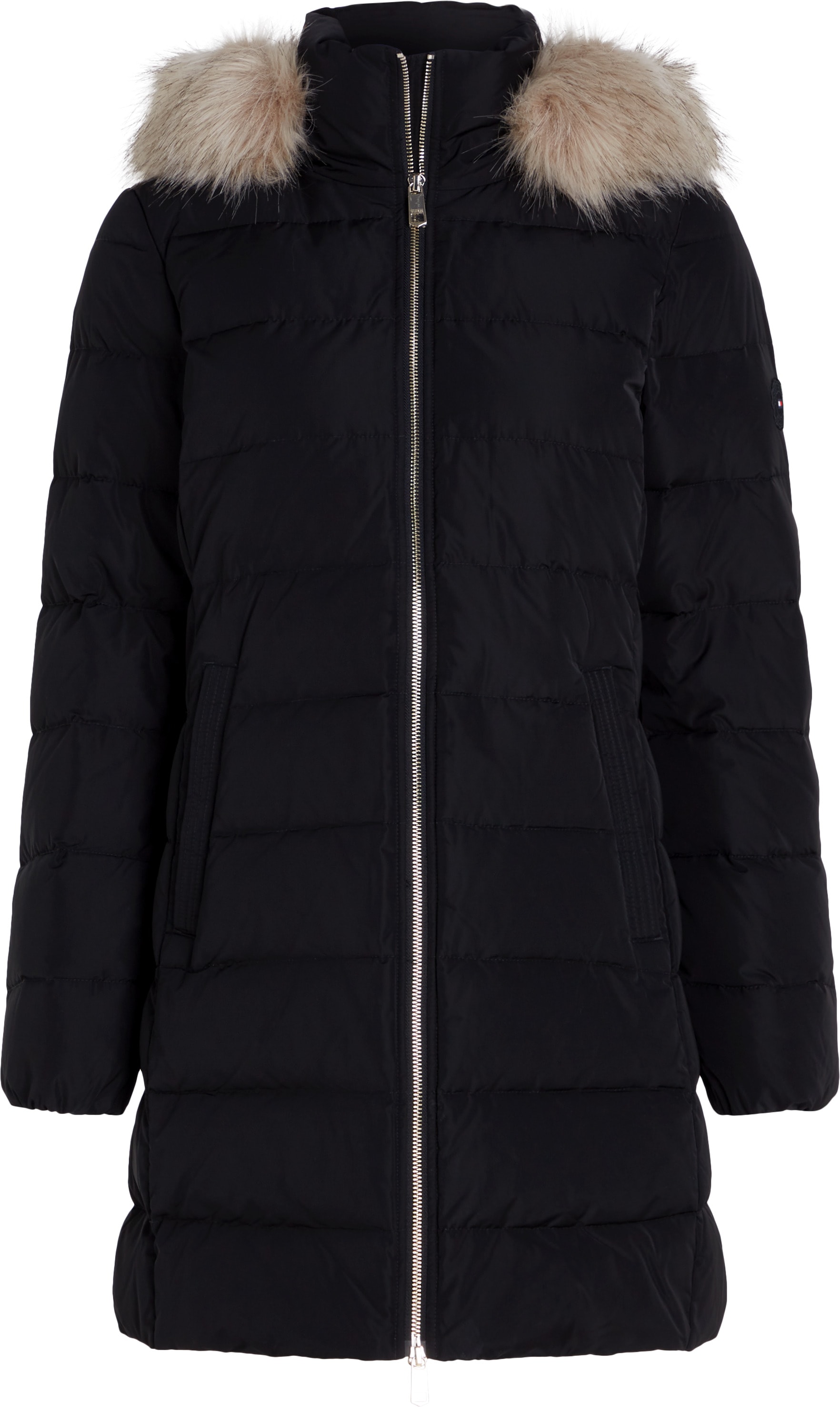 Tommy Hilfiger Steppmantel »HERITAGE DOWN TYRA COAT WITH FUR«, mit Fellimitat