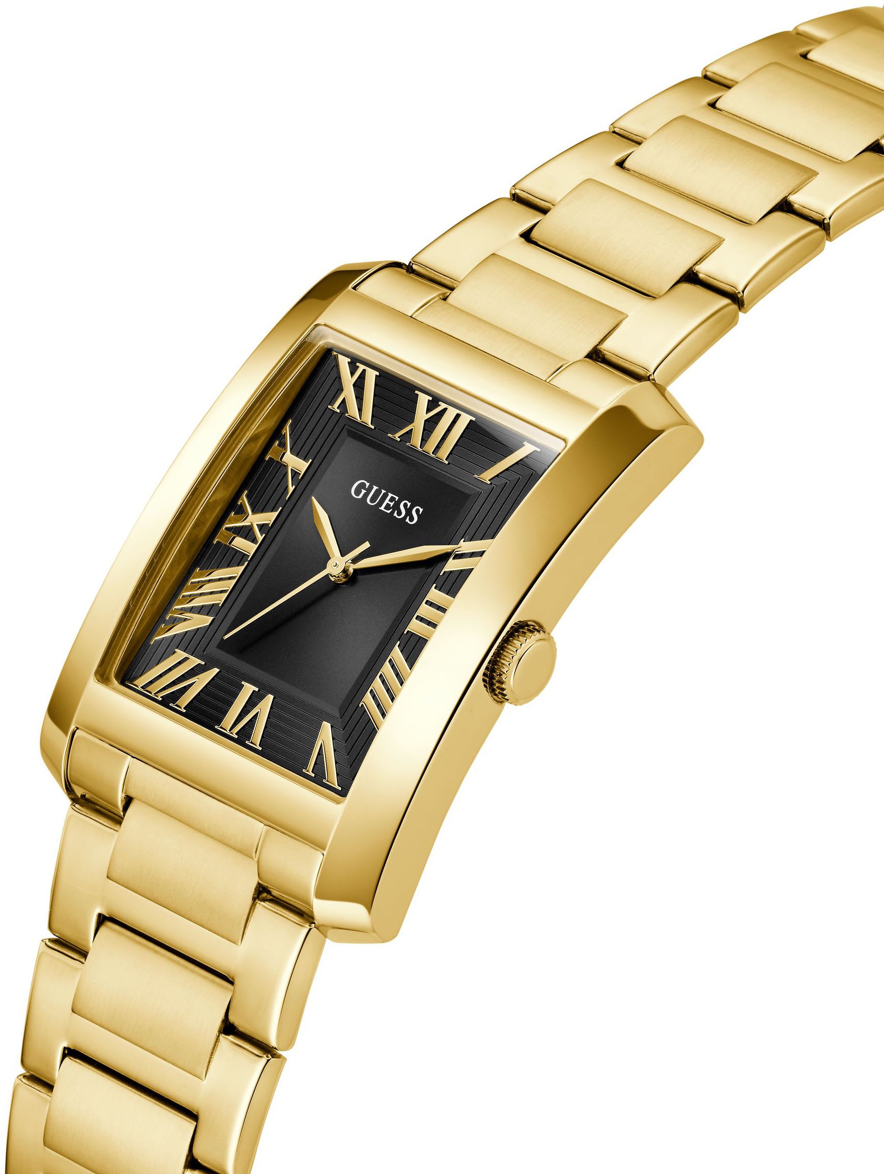 Guess Quarzuhr »CLYDE«, Armbanduhr, Herrenuhr, Edelstahlarmband